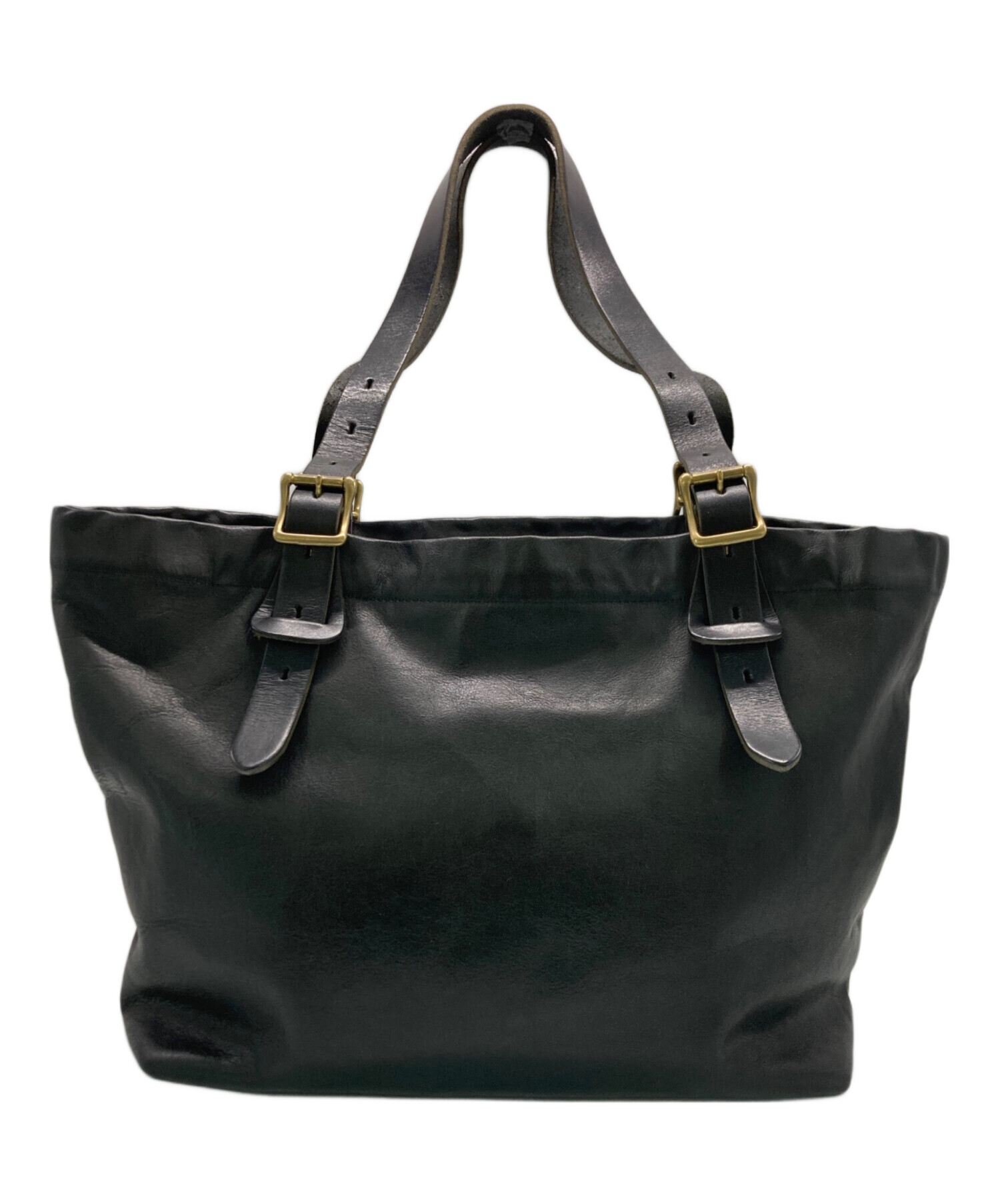 【美品】スロウ　ブラック トートバッグ 中古・古着通販】SLOW (スロウ) レザートートバッグ ブラック