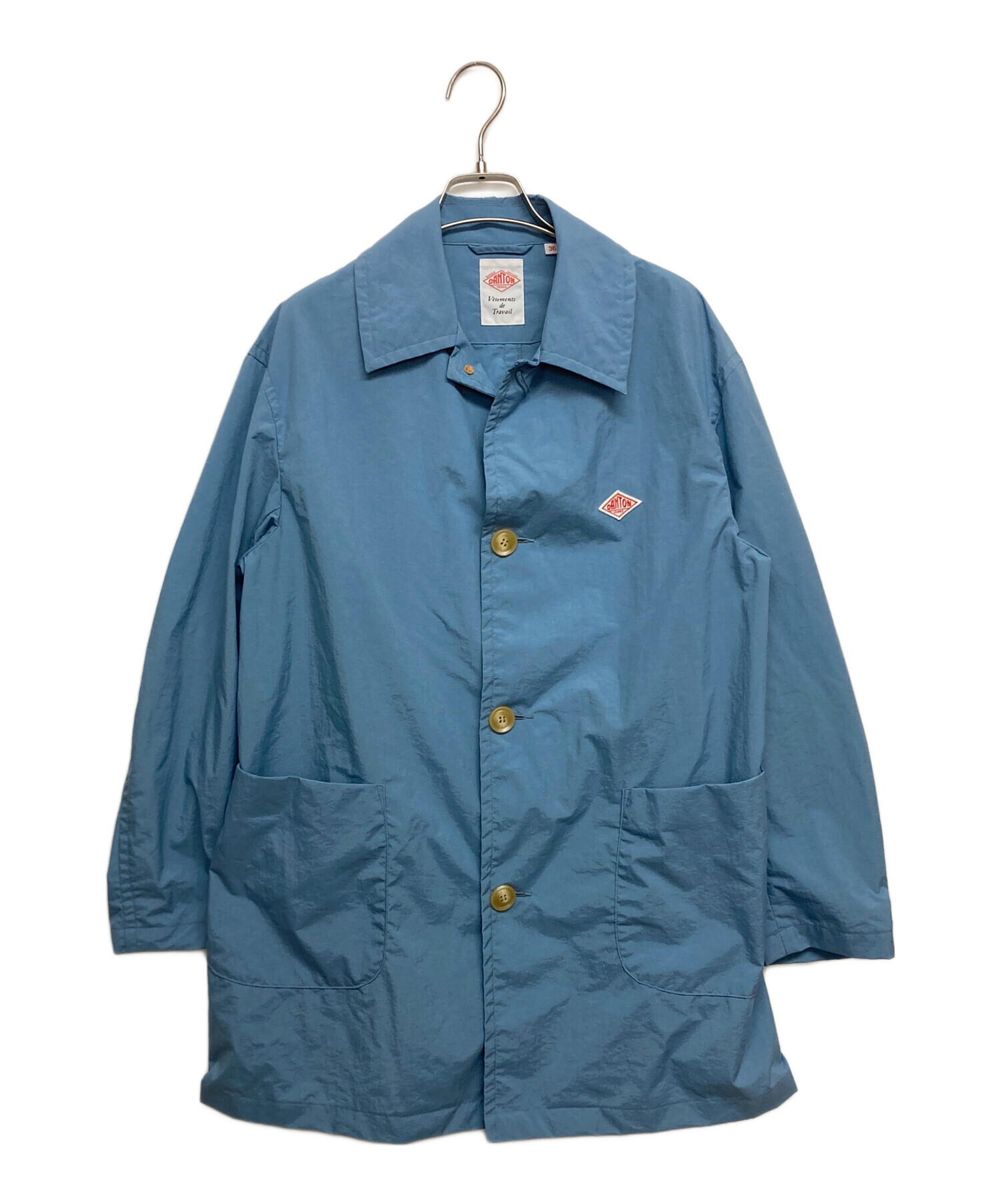 【DANTON ダントン】ステンカラーコート　チェック　古着 中古・古着通販】DANTON (ダントン) ナイロンステンカラーコート