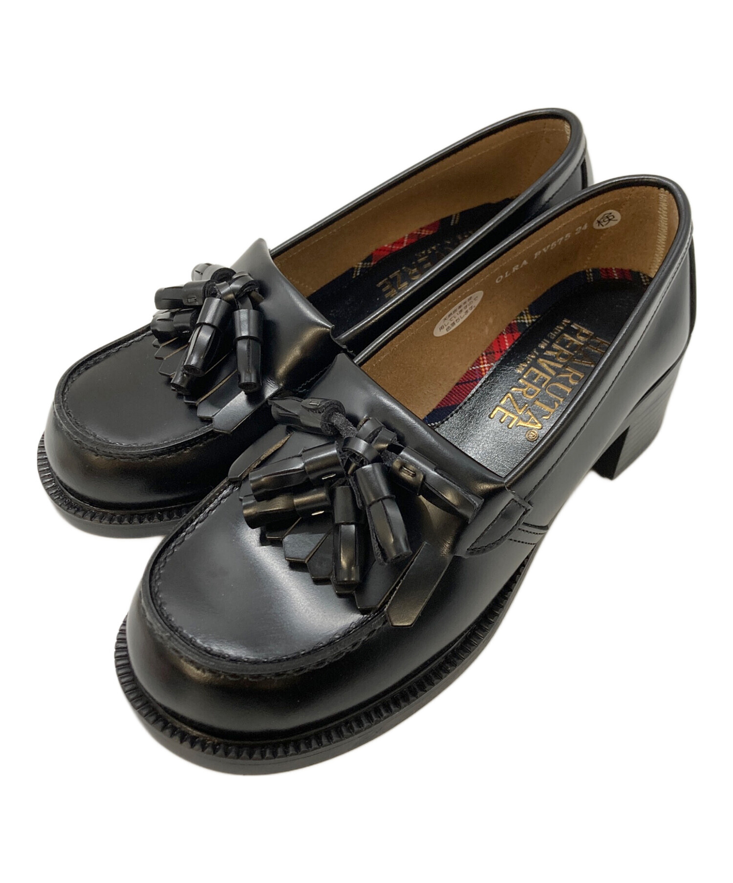 【限定】HARUTA × PERVERZE 厚底 タッセルローファー 24cm黒 中古・古着通販】HARUTA (ハルタ) PERVERZE (パーバーズ) タッセル