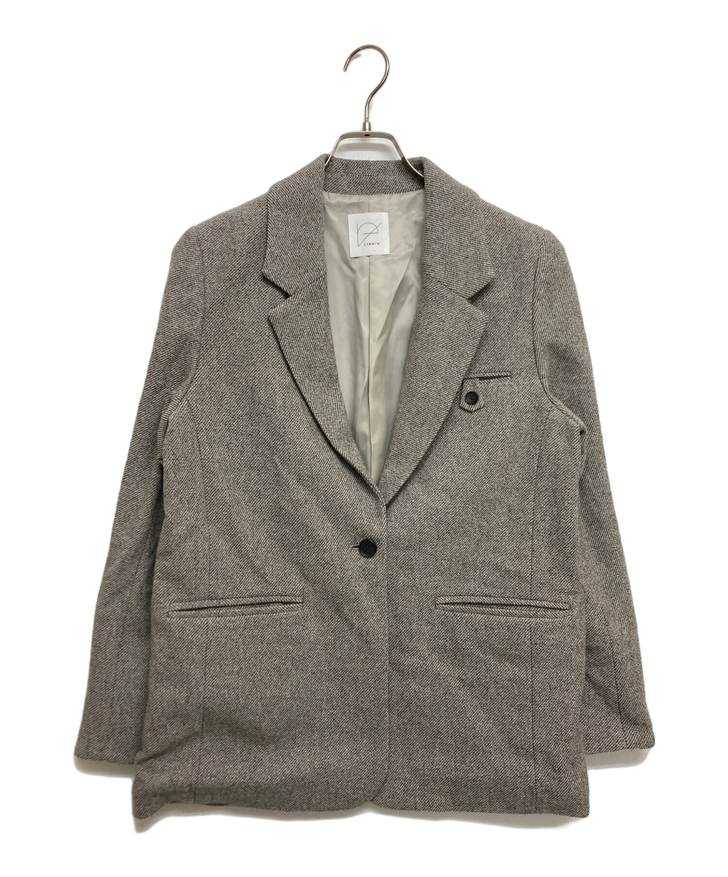 中古・古着通販】crewre (クルーレ) ソフトツイードオーバージャケット