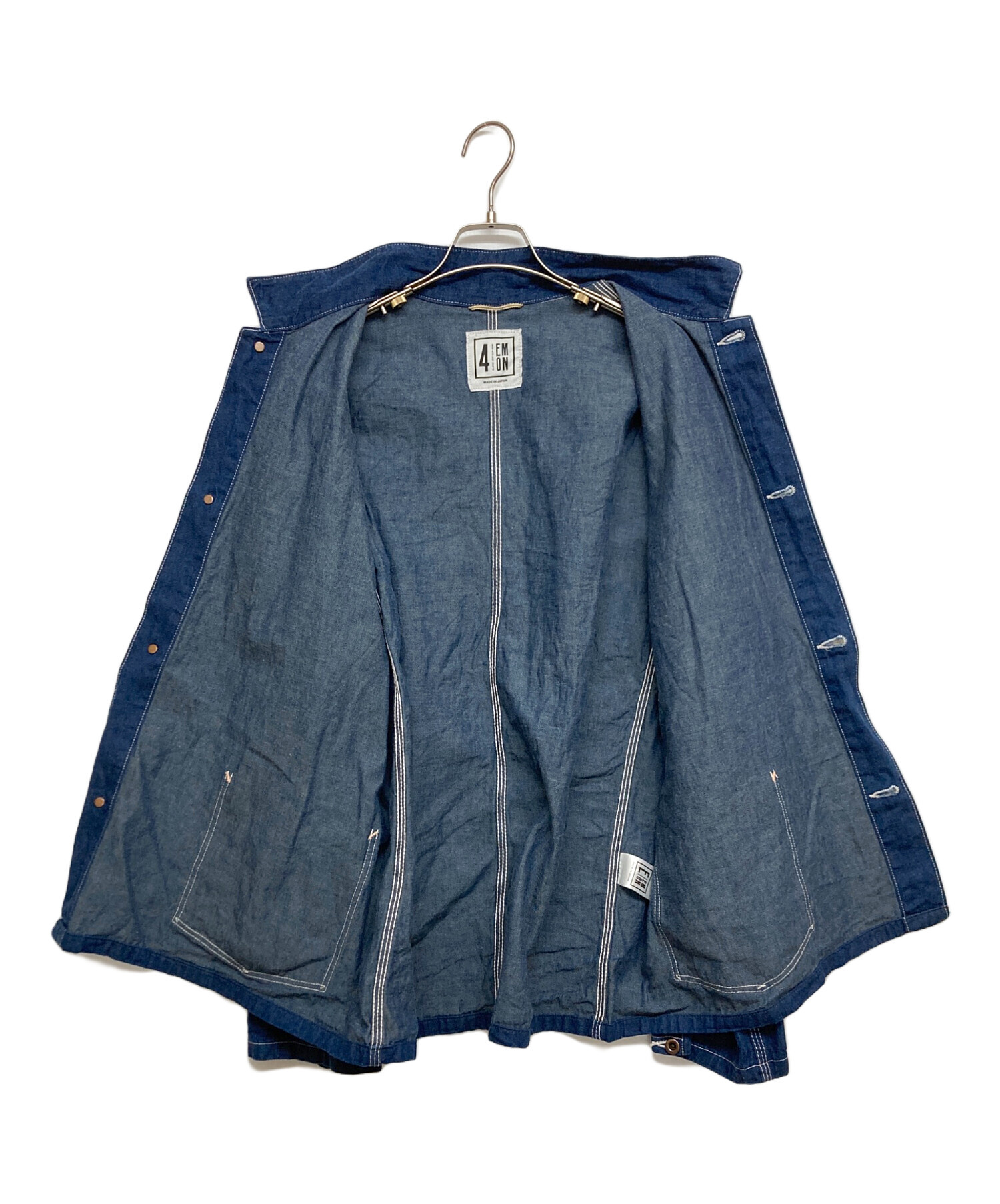 万*鶏様 希少10's20's カバーオール 中古・古着通販】EMON (エモン) デニムカバーオール インディゴ サイズ