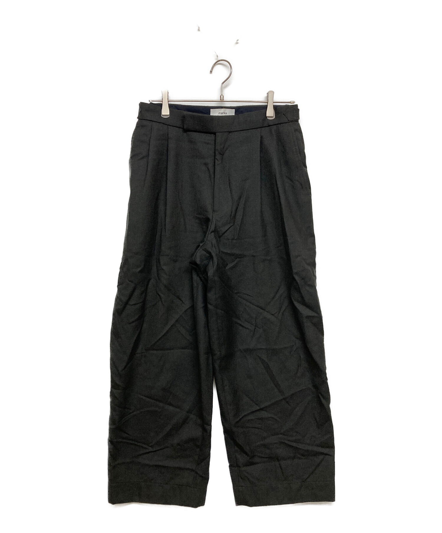中古・古着通販】MARKA (マーカ) OFFICER PANTS 2TUCK WIDE WOOL SOFT
