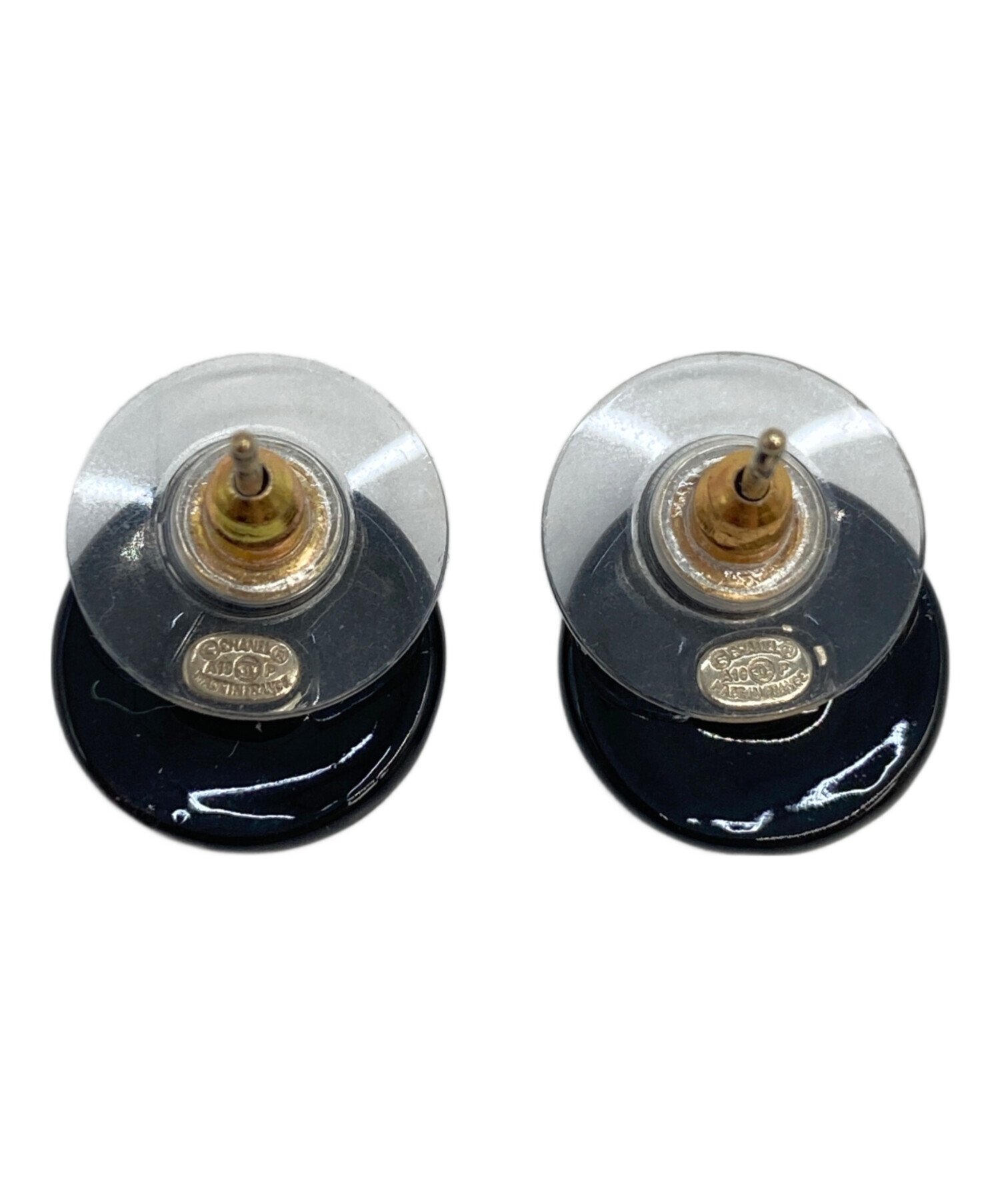 中古・古着通販】CHANEL (シャネル) ドットココマークピアス ネイビー
