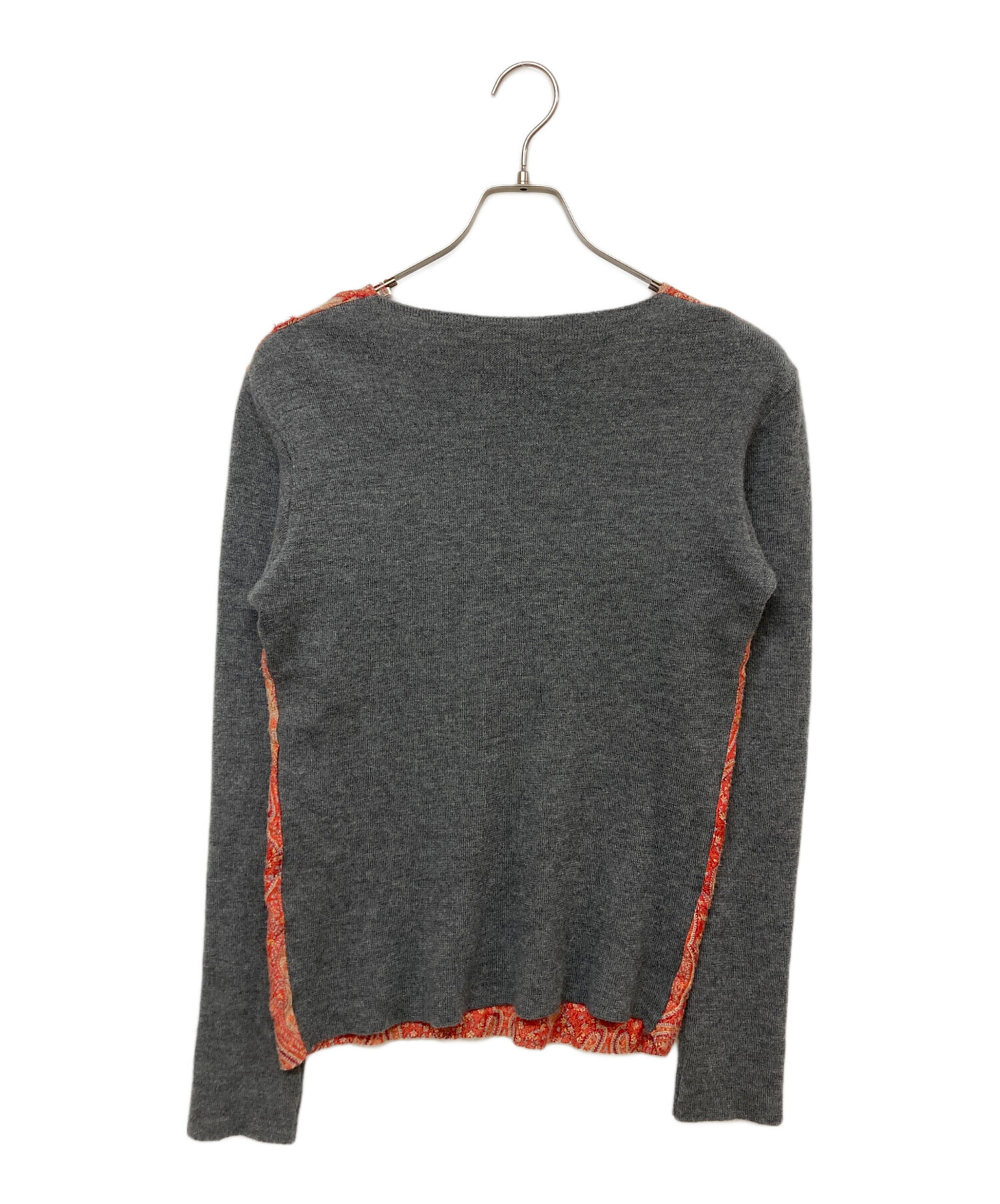 中古・古着通販】YOHJI YAMAMOTO (ヨウジヤマモト) 切替ニット グレー