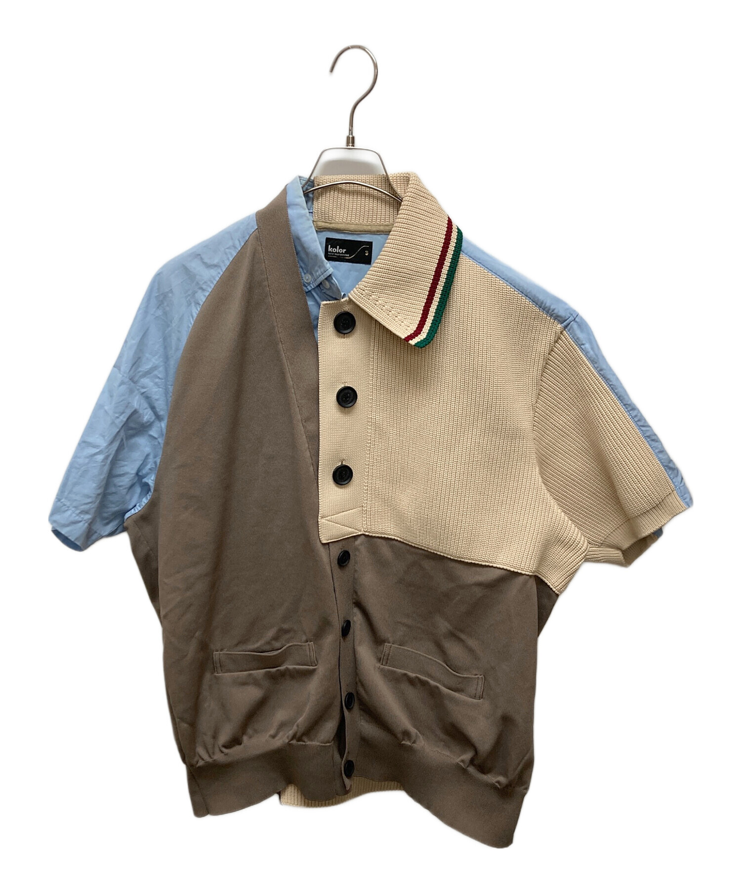 中古・古着通販】KOLOR (カラー) 強撚天竺 S/S KNIT ドッキングニット