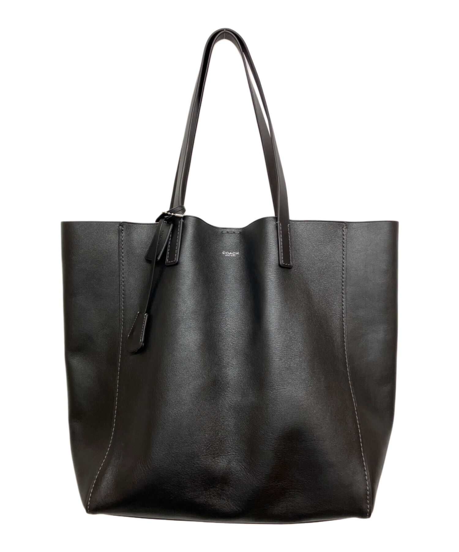 COACH ブラック トートバッグ きんさん COACH レザービジネスバッグ