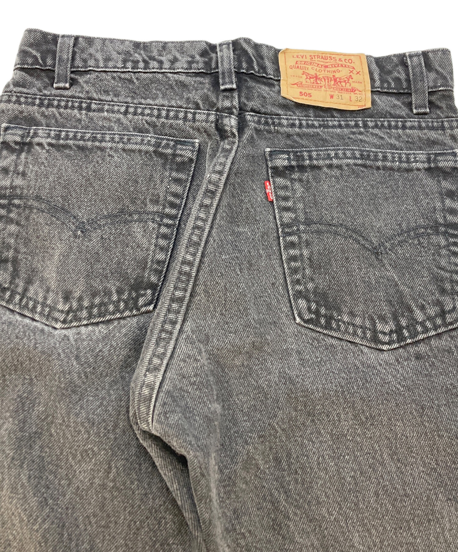 Levi's リーバイス 無地 オールシーズン デニムパンツ コットン ブラック メンズ 32【古着】【中古】 中古・古着通販】LEVI'S (リーバイス) 先染 ブラックデニムパンツ