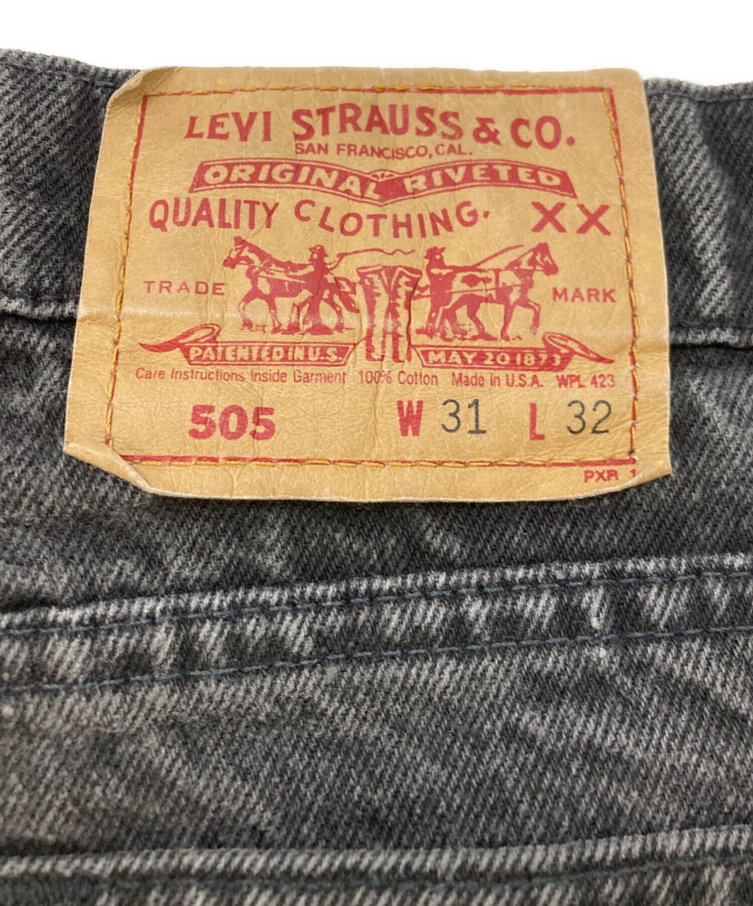 90s Levi's 609 W31/L32 補修済み 中古・古着通販】LEVI'S (リーバイス) 90S 後染 ブラックデニムパンツ