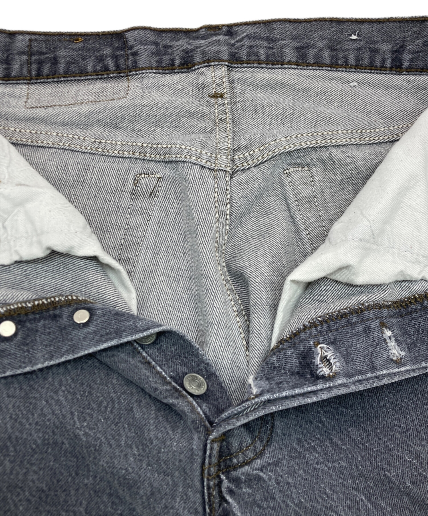 中古・古着通販】LEVI'S (リーバイス) 先染 ブラックデニムパンツ