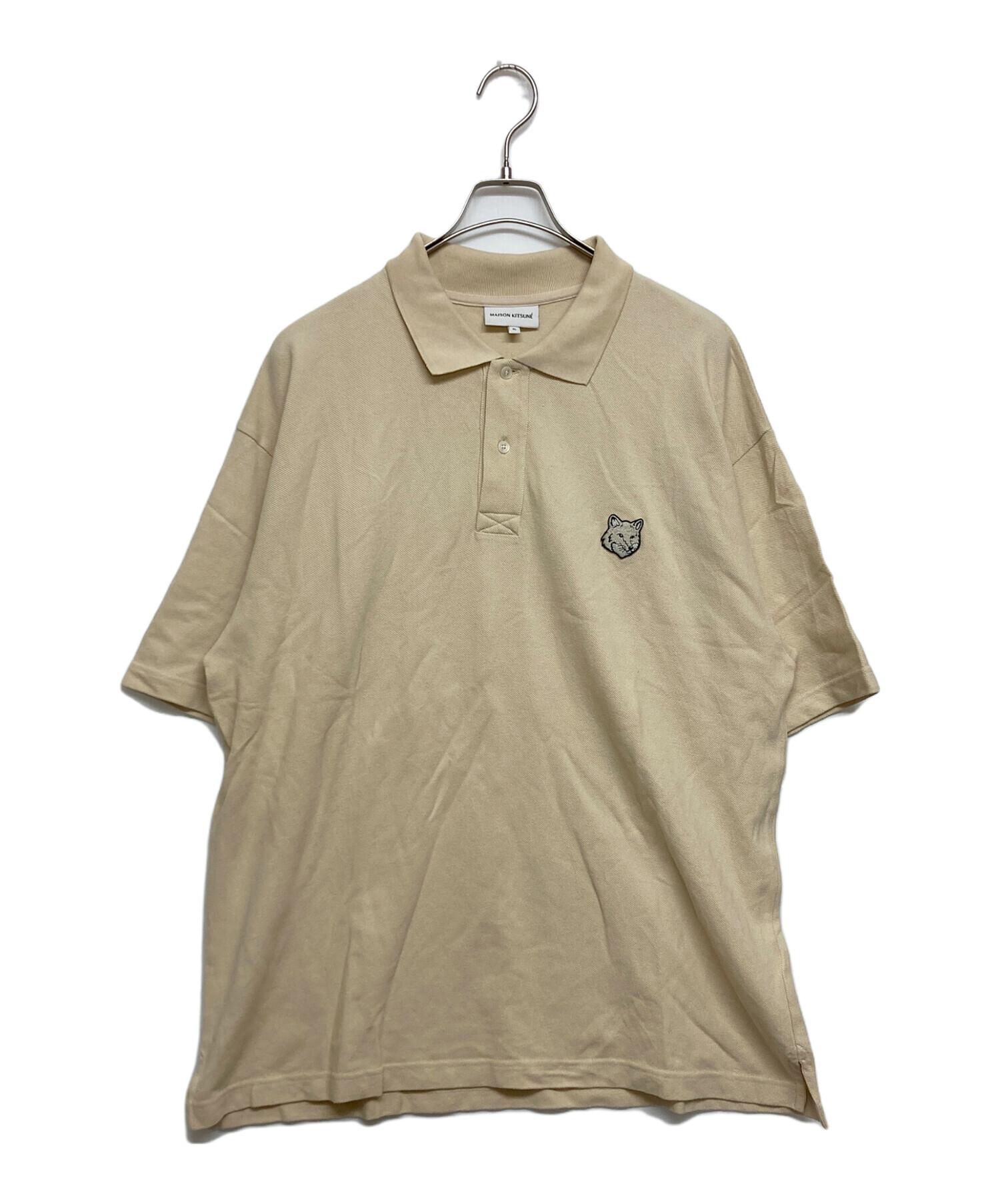 ゆやMAISON KITSUNÉ フォックスヘッドポロシャツ XLベージュ 中古・古着通販】maison kitsune (メゾンキツネ) ボールド フォックス