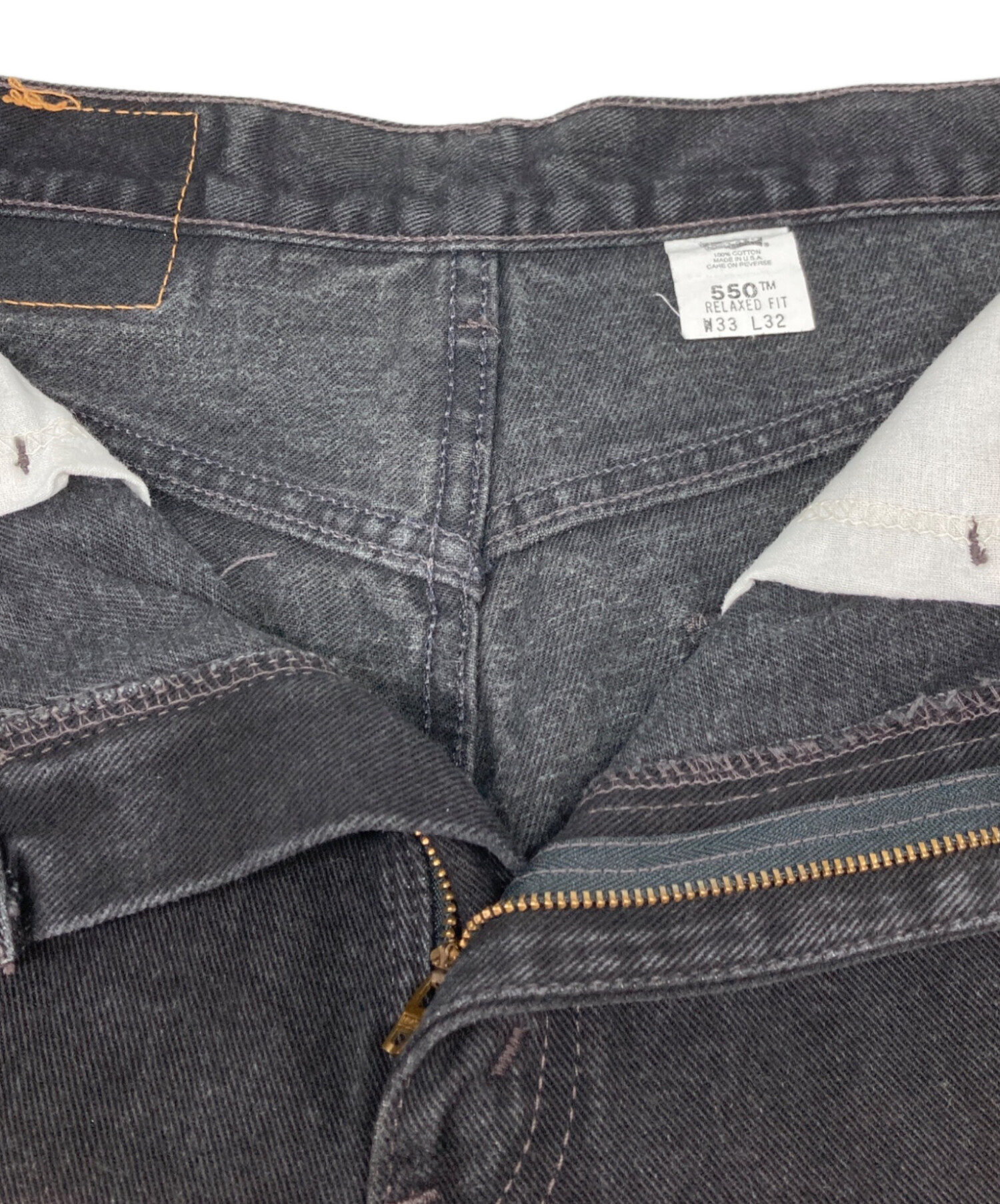 中古・古着通販】LEVI'S (リーバイス) ブラックデニムパンツ ブラック