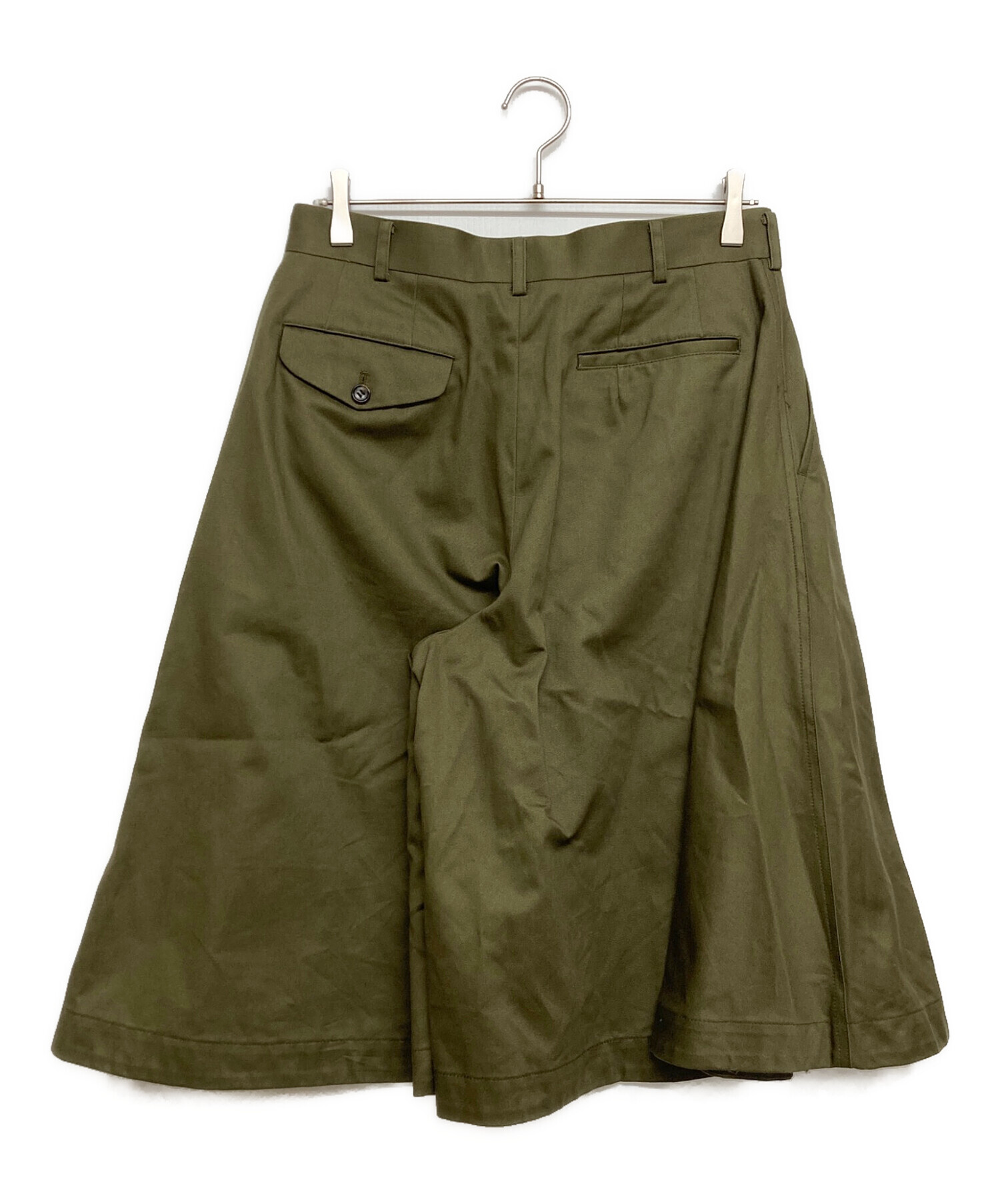 25aw コムデギャルソンオムプリュス カーキ ツイル ショーツ ワイド 中古・古着通販】COMME des GARCONS HOMME PLUS (コムデギャルソンオム