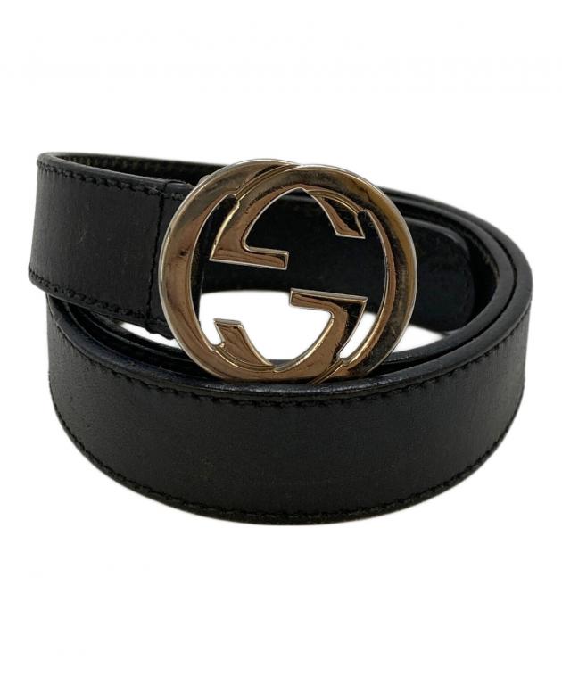 中古・古着通販】GUCCI (グッチ) インターロッキングベルト ブラック