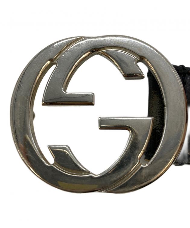 中古・古着通販】GUCCI (グッチ) インターロッキングベルト ブラック