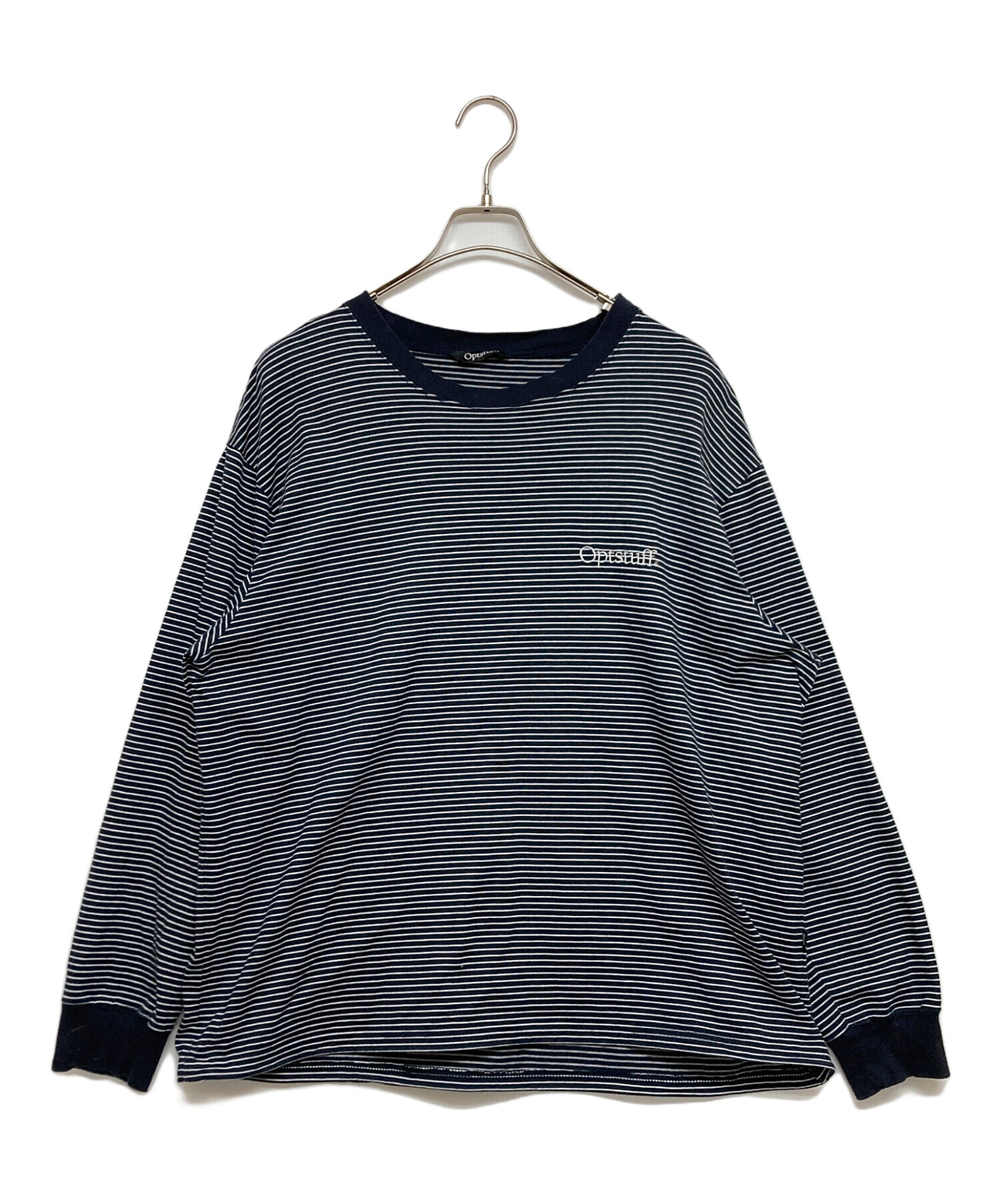 トップス OPTSTUFF DRAWSTRING BORDER LONG SLEEVET 中古・古着通販】OPTSTUFF (オプトスタフ) DRAWSTRING BORDER T-SHIRT