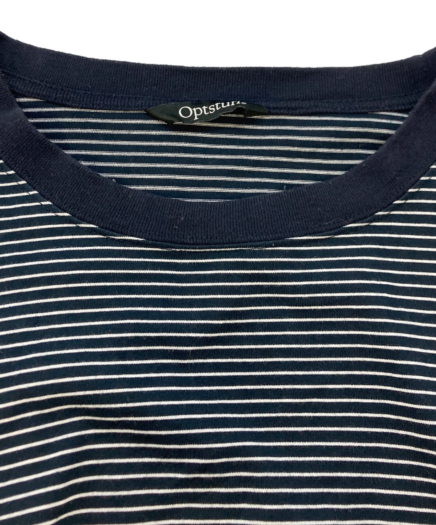 中古・古着通販】OPTSTUFF (オプトスタフ) DRAWSTRING BORDER T-SHIRT