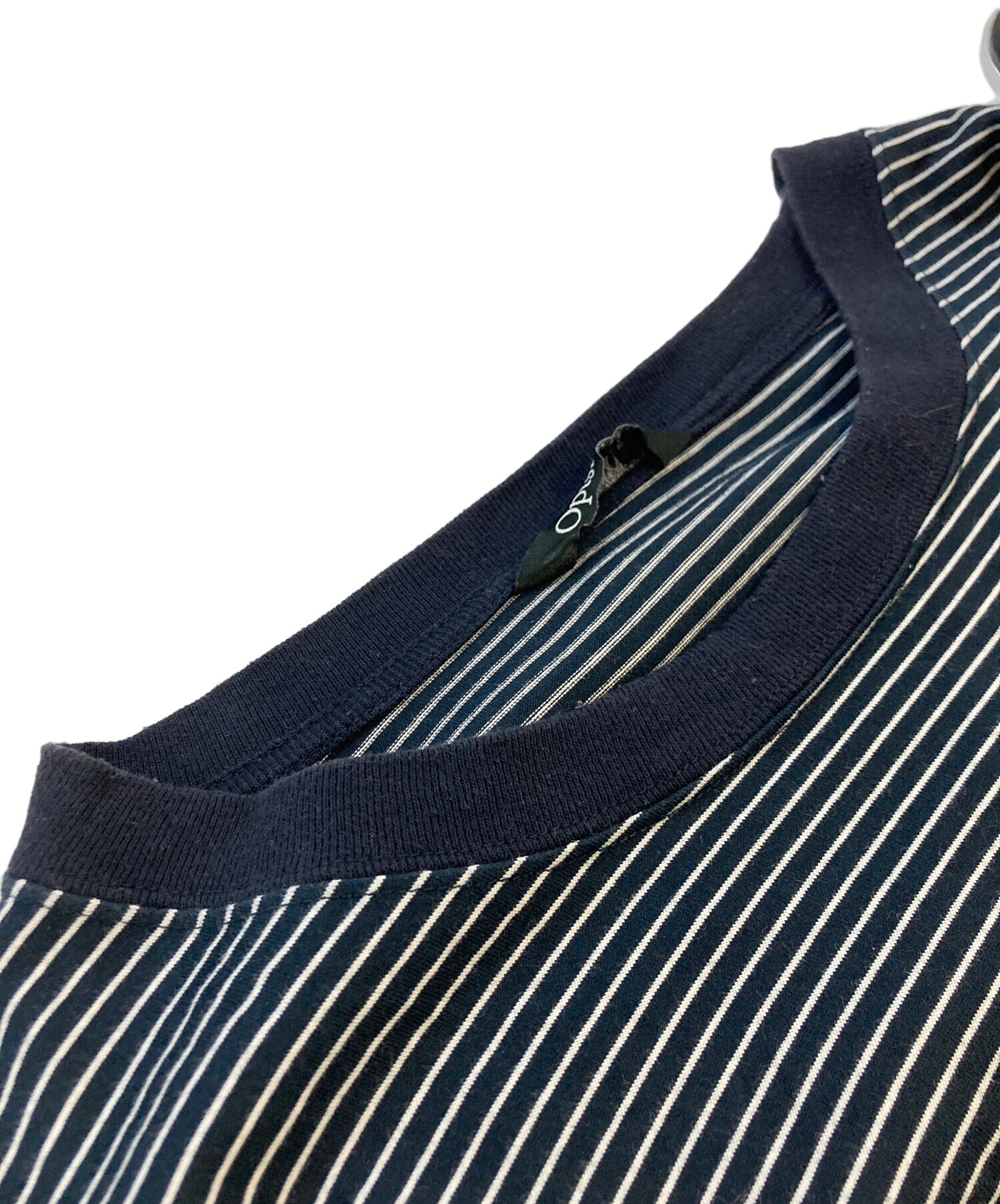 中古・古着通販】OPTSTUFF (オプトスタフ) DRAWSTRING BORDER T-SHIRT