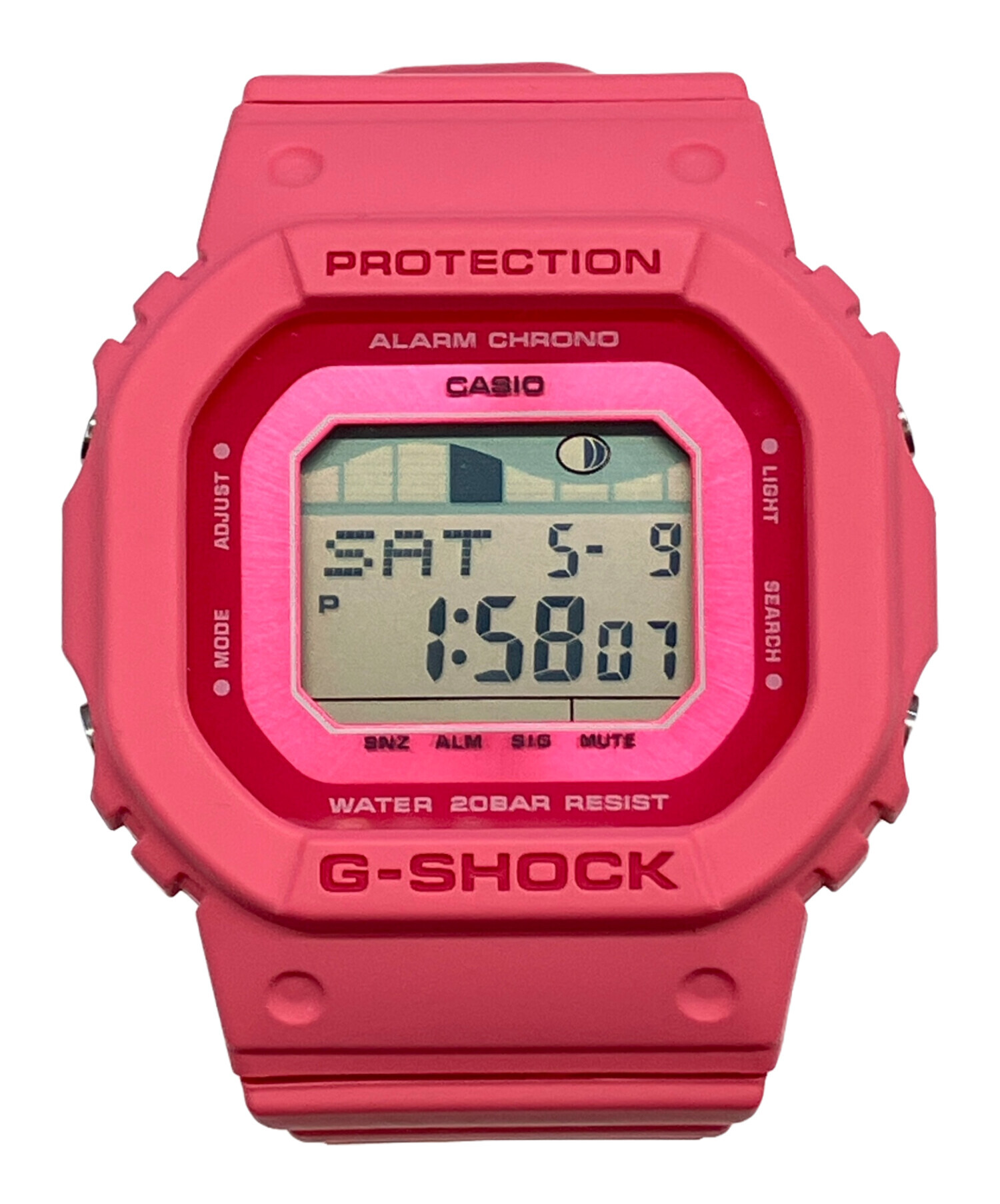 デジタル腕時計 EFA-80 ピンク レッド 箱付き 中古・古着通販】CASIO (カシオ) デジタルウォッチ サイズ:実寸サイズ