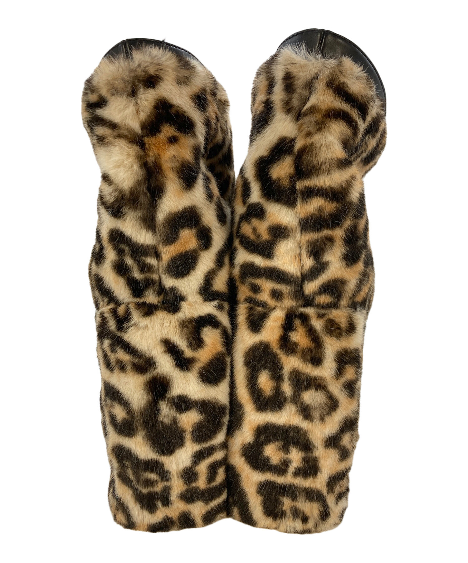 中古・古着通販】YELLO (イエロ) MINKY SHORT BOOTS レオパード 厚底
