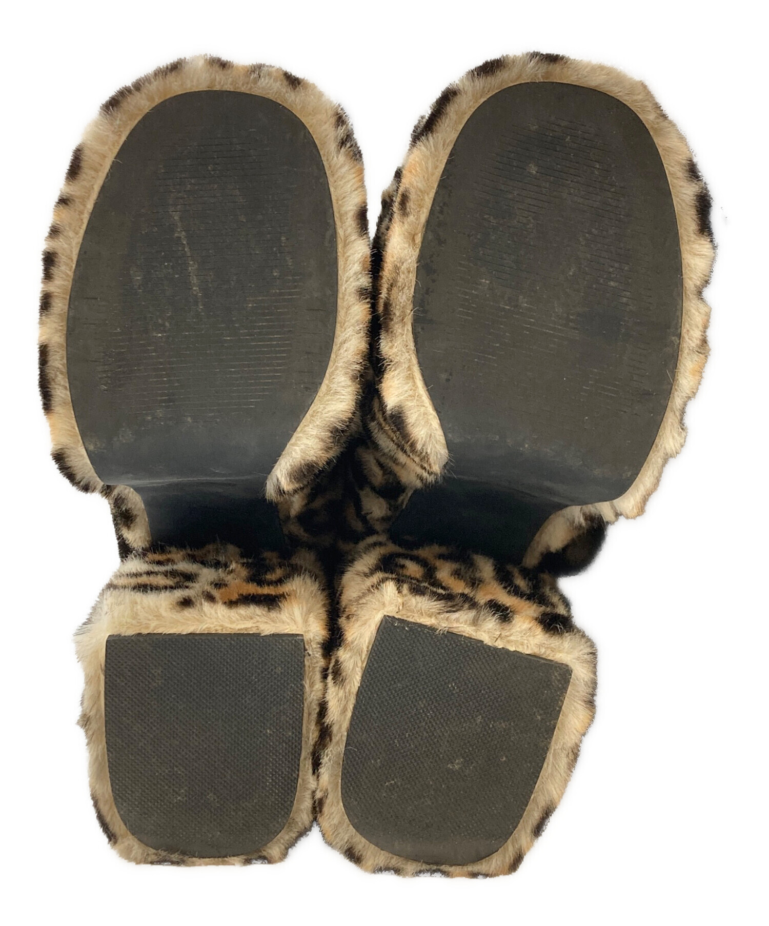 中古・古着通販】YELLO (イエロ) MINKY SHORT BOOTS レオパード 厚底