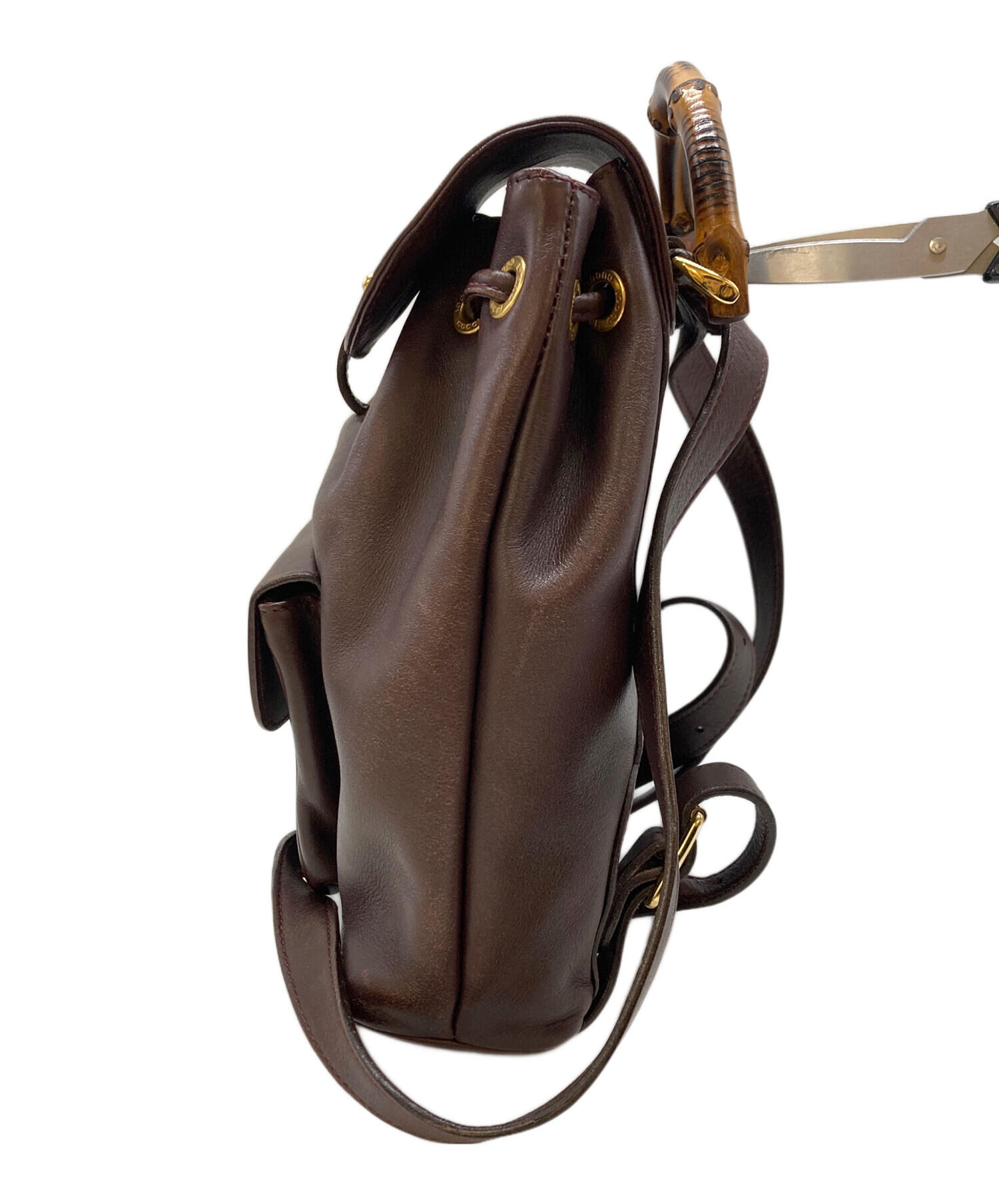 中古・古着通販】GUCCI (グッチ) バンブー レザーミニリュック