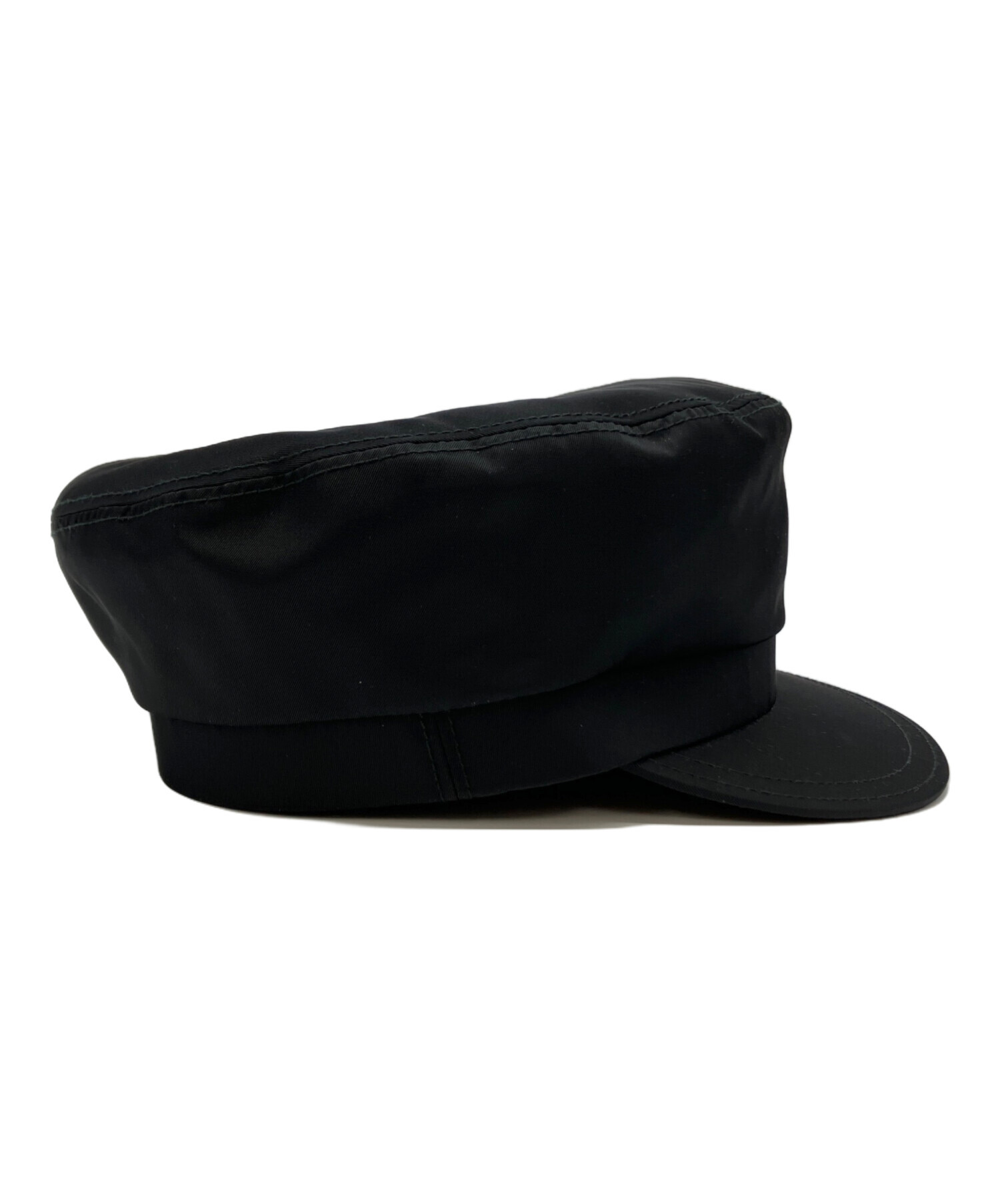 PRADA 黒 レザー キャスケット 中古・古着通販】PRADA (プラダ) リナイロンキャスケット ブラック