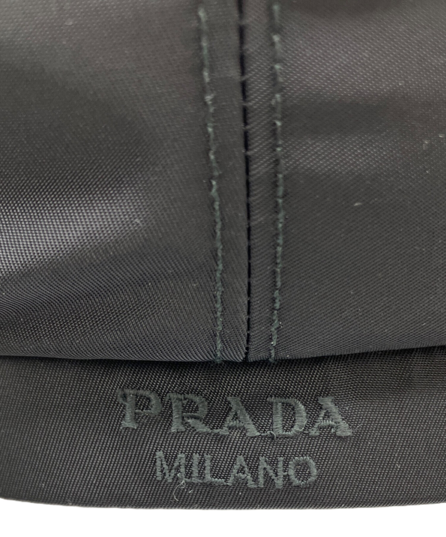 中古・古着通販】PRADA (プラダ) リナイロンキャスケット ブラック