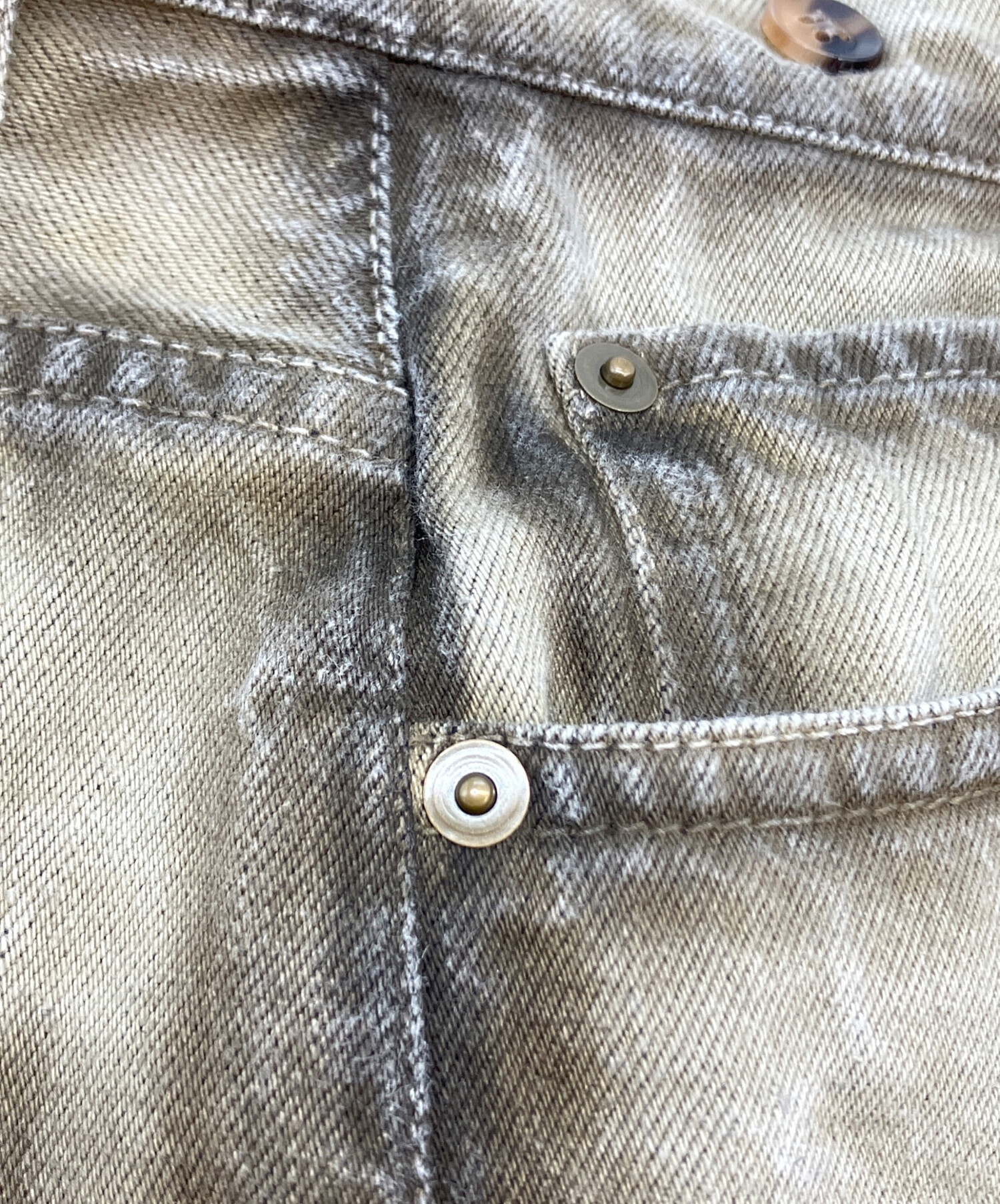 中古・古着通販】Nomat (ノマット) Tucked Denim Jeans グリーン