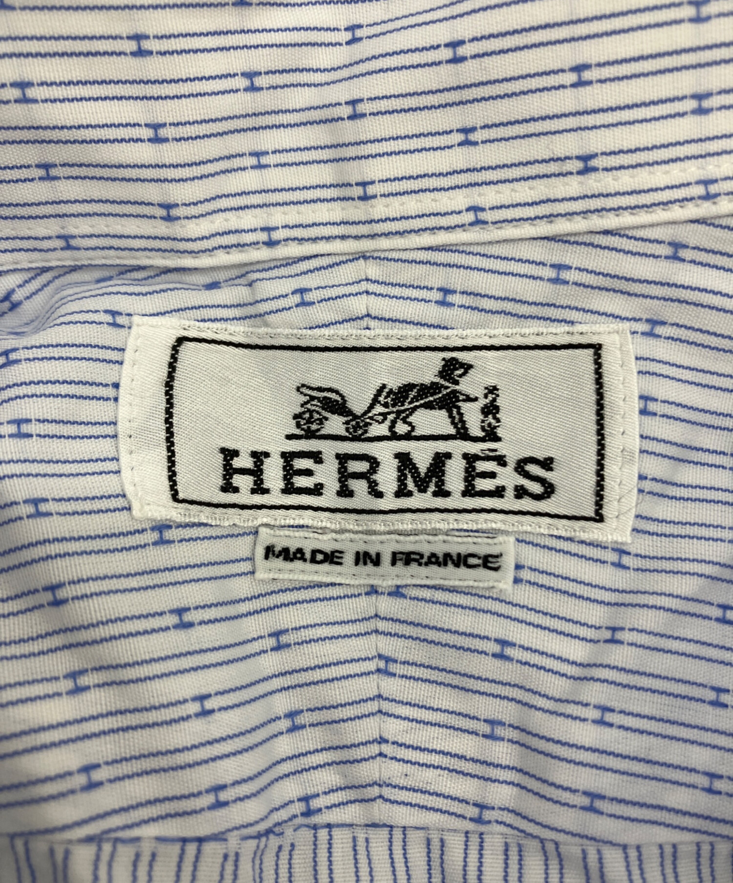 中古・古着通販】HERMES (エルメス) ドレスシャツ ネイビー サイズ