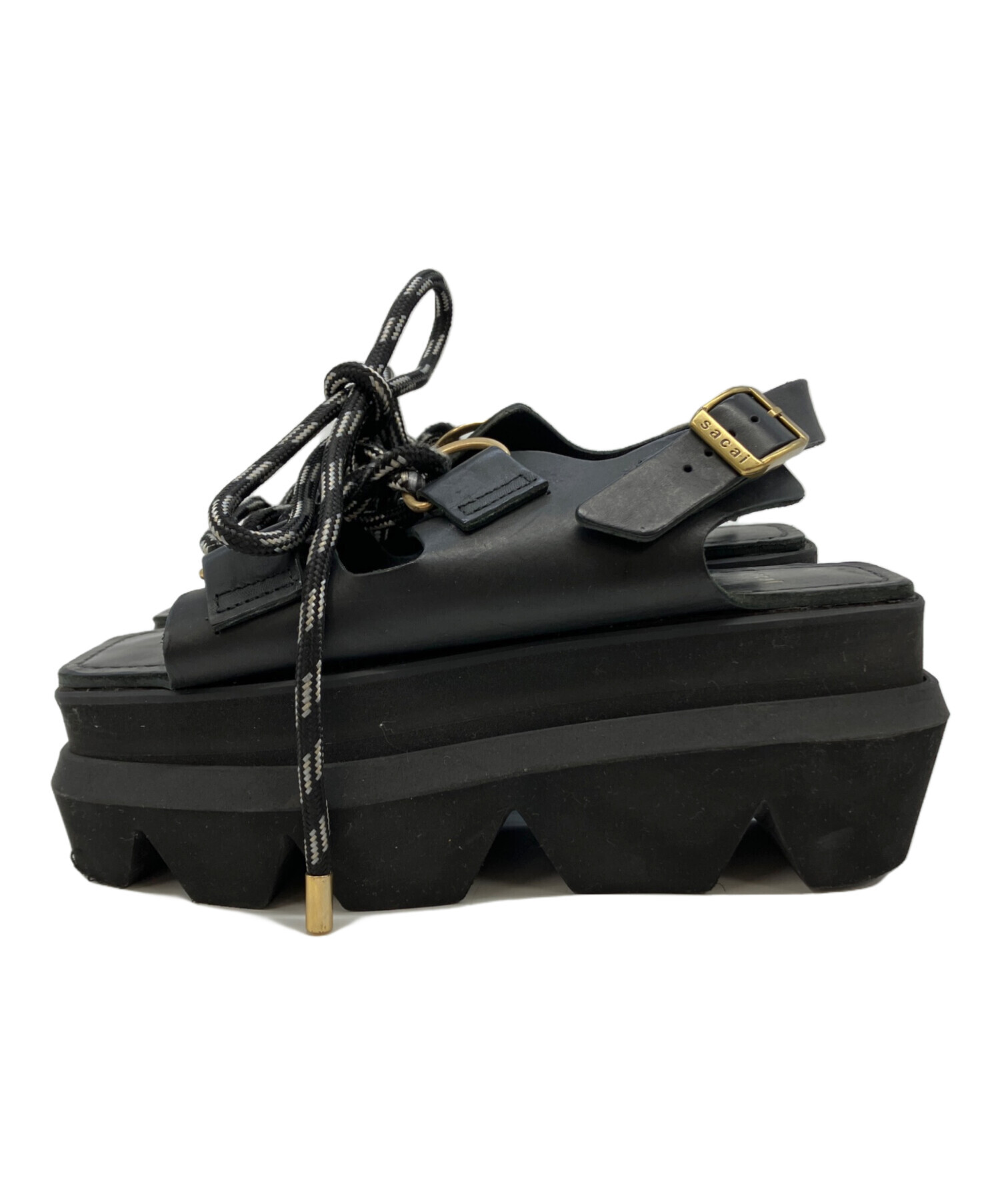 sacaiの厚底サンダル 中古・古着通販】sacai (サカイ) 厚底サンダル ブラック サイズ:SIZE