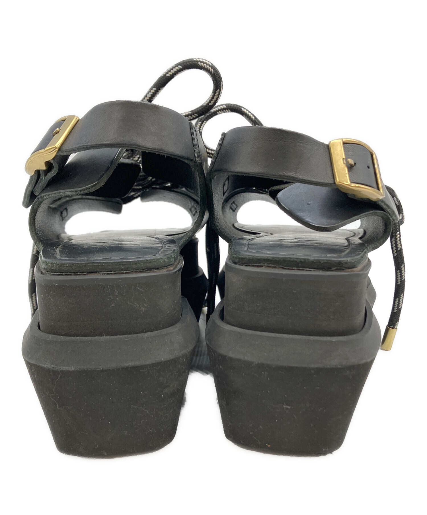 中古・古着通販】sacai (サカイ) 厚底サンダル ブラック サイズ:SIZE