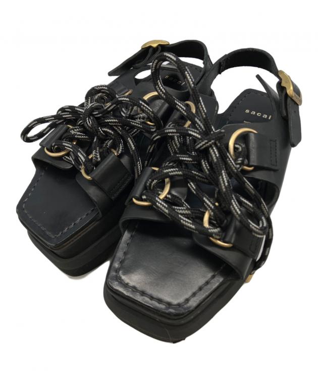 中古・古着通販】sacai (サカイ) 厚底サンダル ブラック サイズ:SIZE 