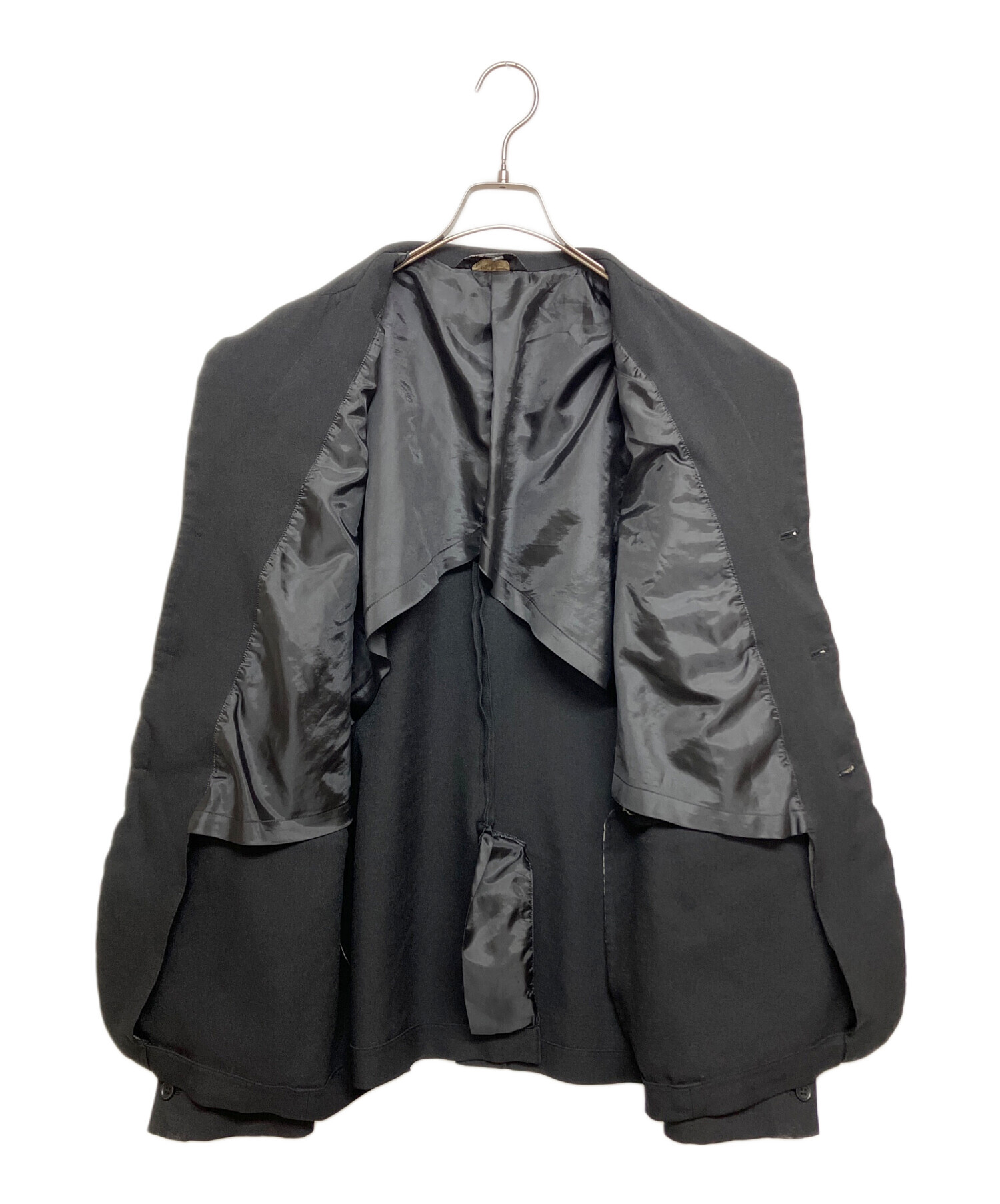 【新品未使用タグ付き】コムコム ポリエステル縮絨ジャケット 中古・古着通販】BLACK COMME des GARCONS (ブラックコムデギャルソン
