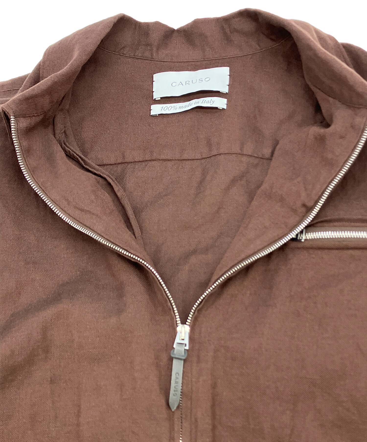 中古・古着通販】CARUSO (カルーゾ) ウール リネン ジップブルゾン