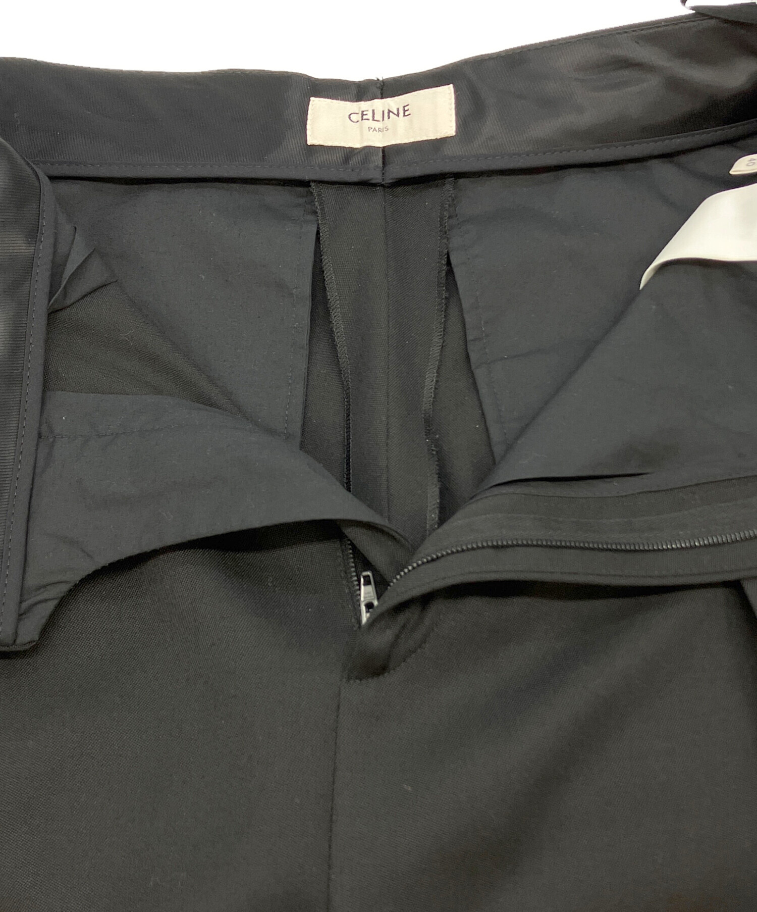 中古・古着通販】CELINE (セリーヌ) ウールスラックス ブラック サイズ