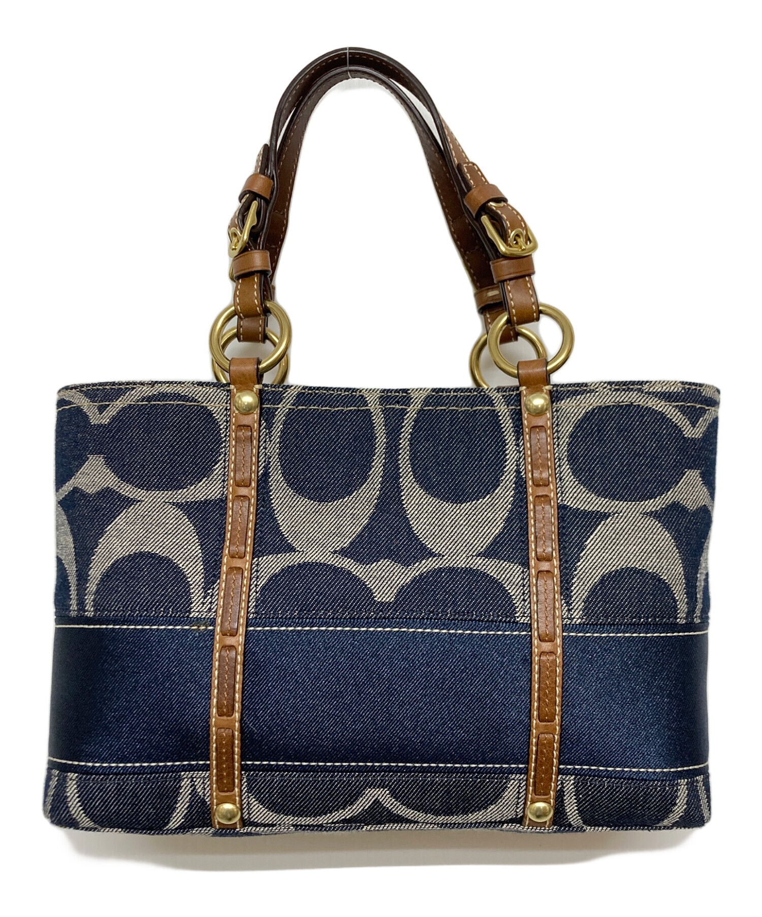 中古・古着通販】COACH (コーチ) デニムトートバッグ インディゴ 