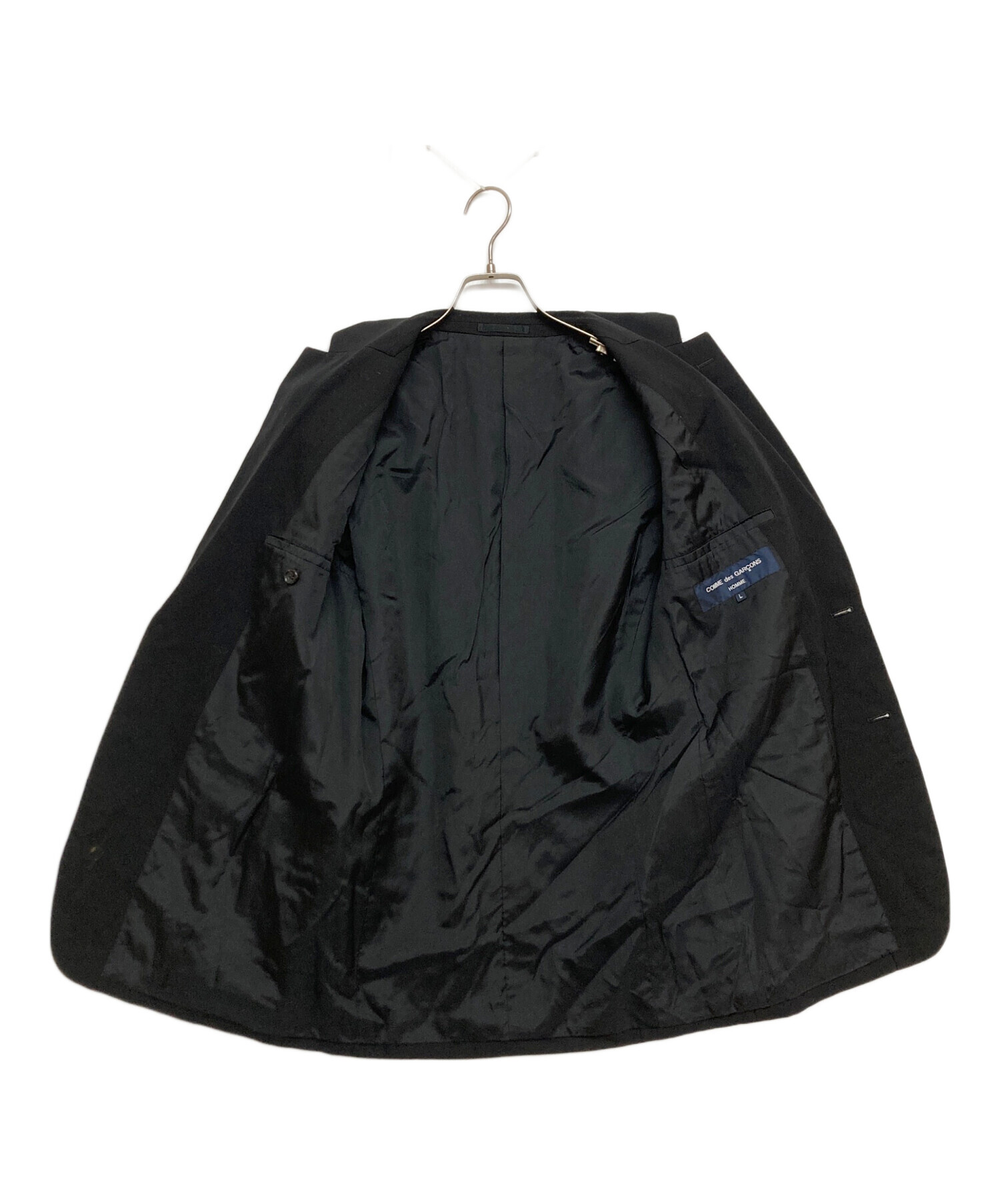 COMME des GARCONS HOMME AD2009 ジャケット L 黒 中古・古着通販】COMME des GARCONS HOMME (コムデギャルソン オム