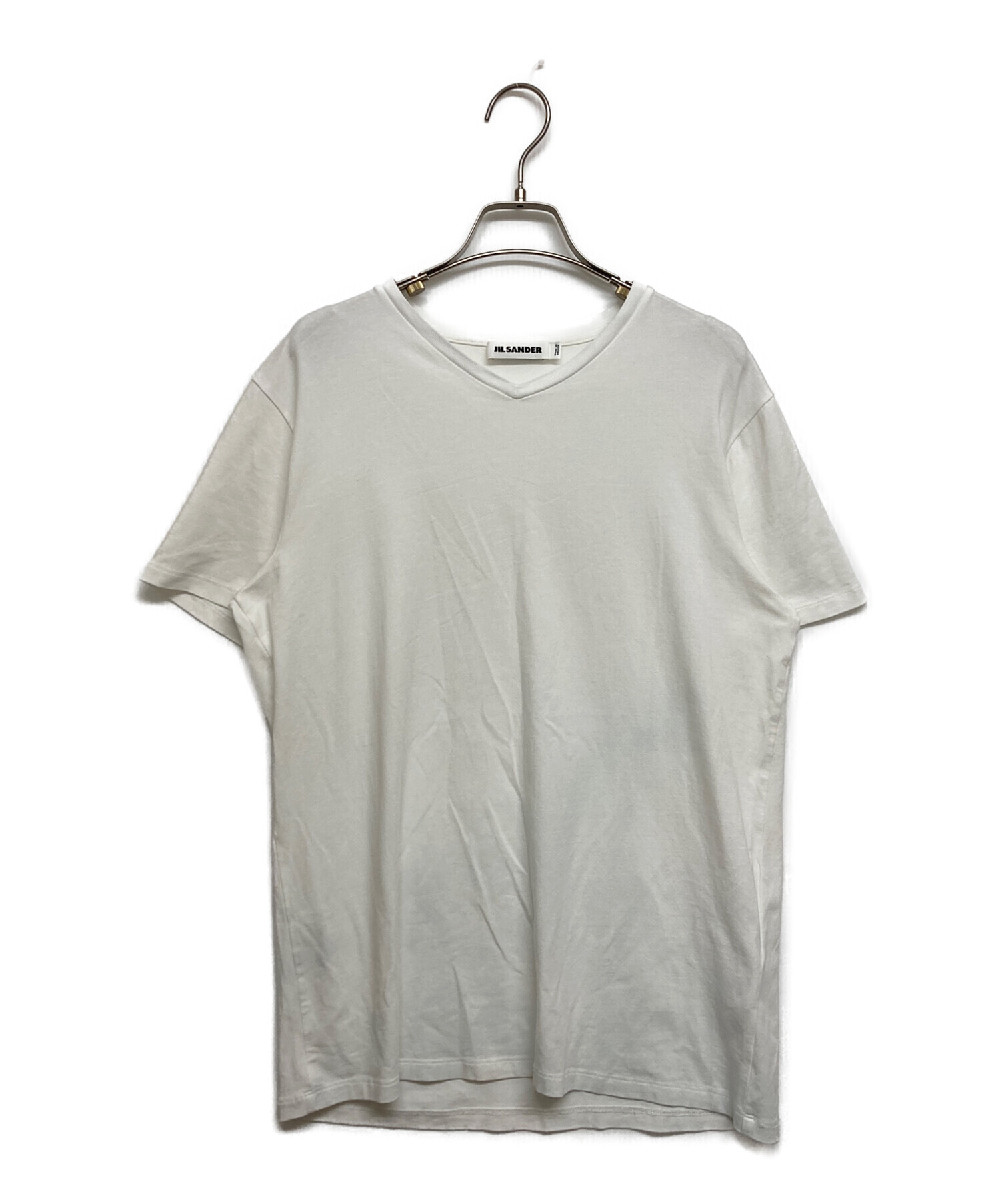 中古・古着通販】JIL SANDER (ジルサンダー) VネックTシャツ ホワイト