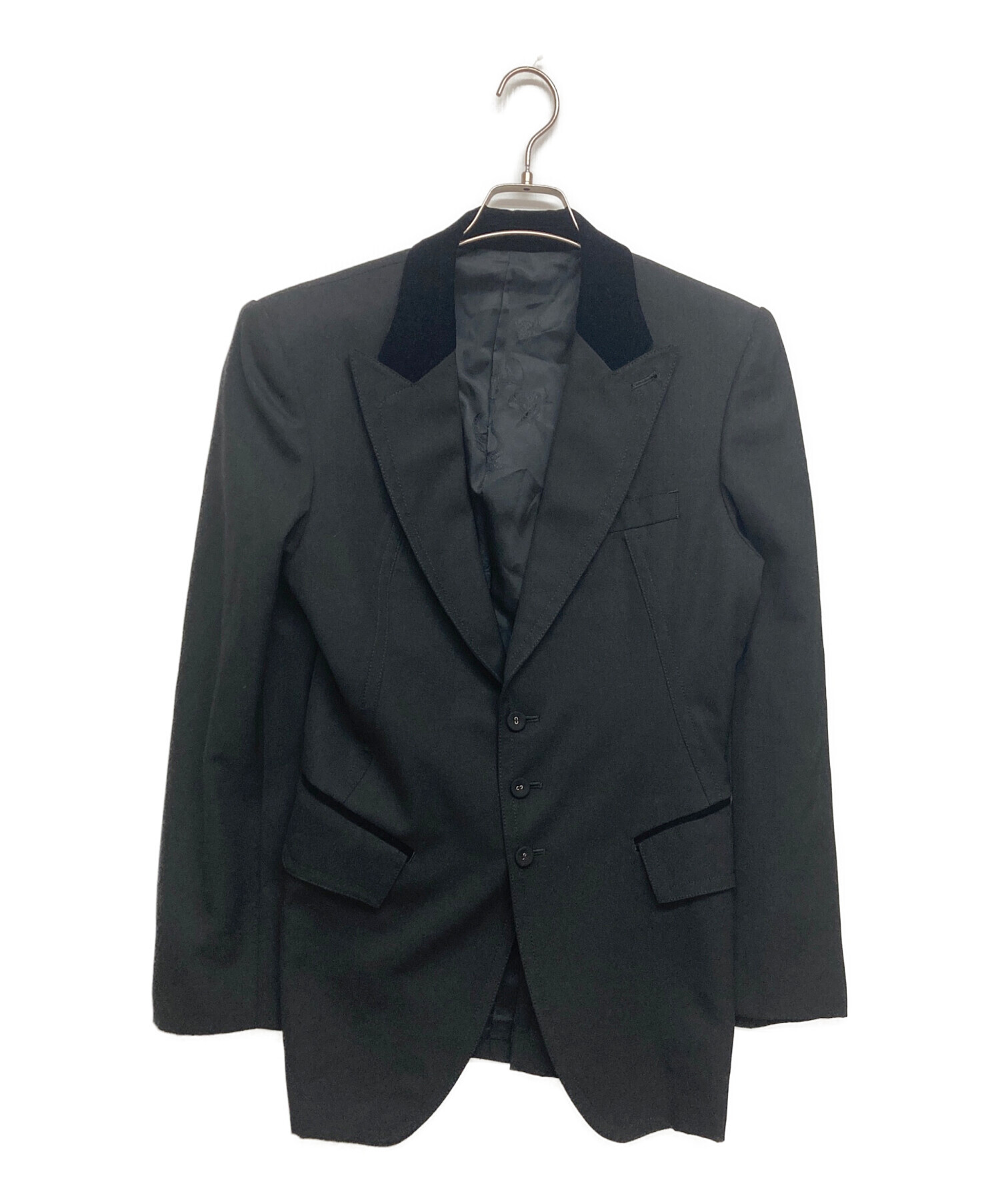【JEAN PAUL GAULTIER HOMME】 3Bテーラードジャケット 中古・古着通販】Jean Paul GAULTIER (ジャンポールゴルチェ) ベロア