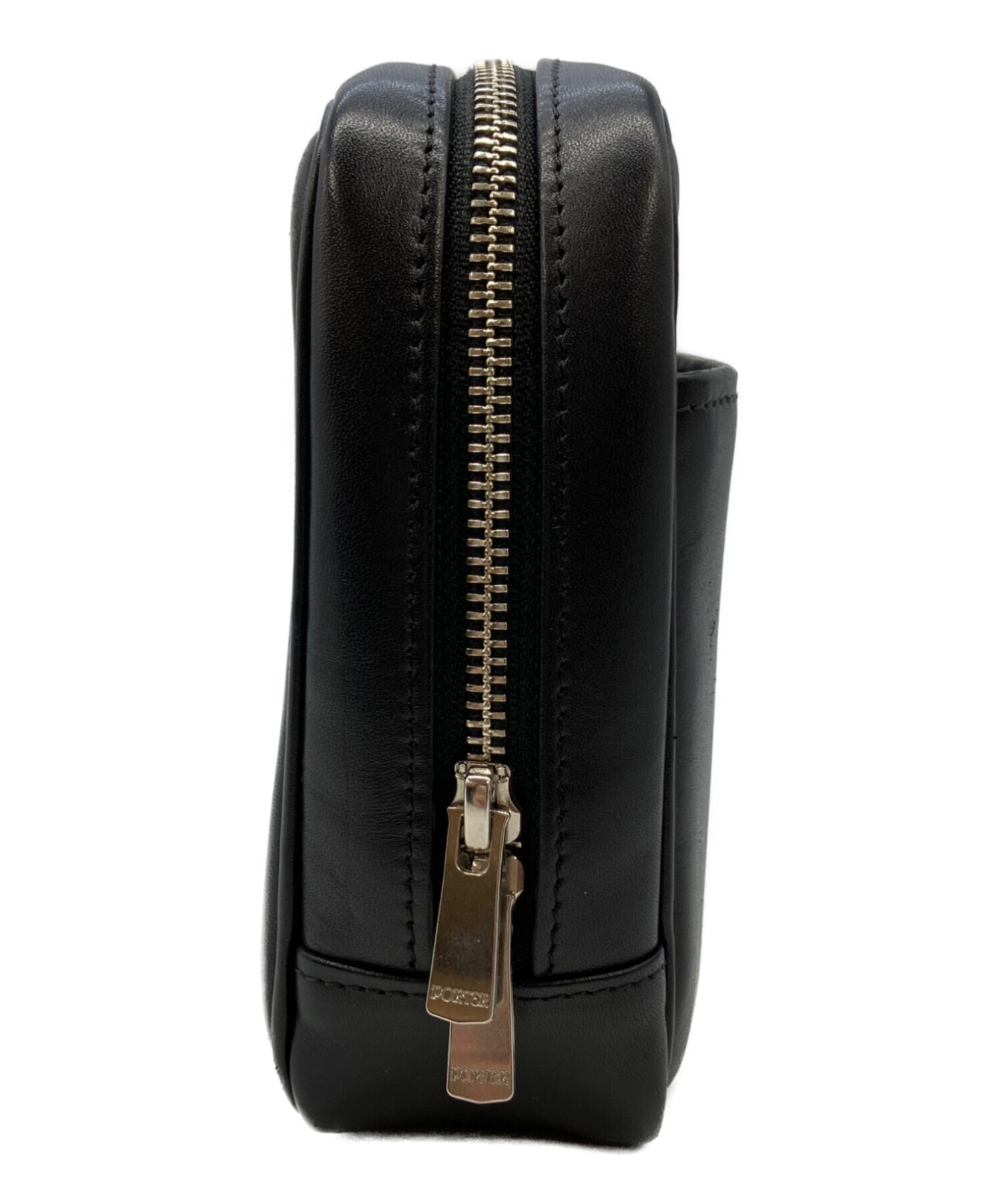 中古・古着通販】PORTER (ポーター) POUCH/レザークラッチバック 