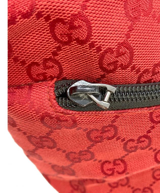 中古・古着通販】GUCCI (グッチ) GGキャンバス ハンドバッグ レッド