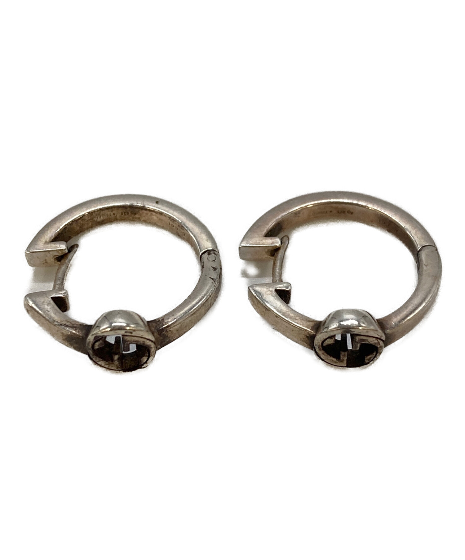 中古・古着通販】GUCCI (グッチ) インターロッキング フープピアス