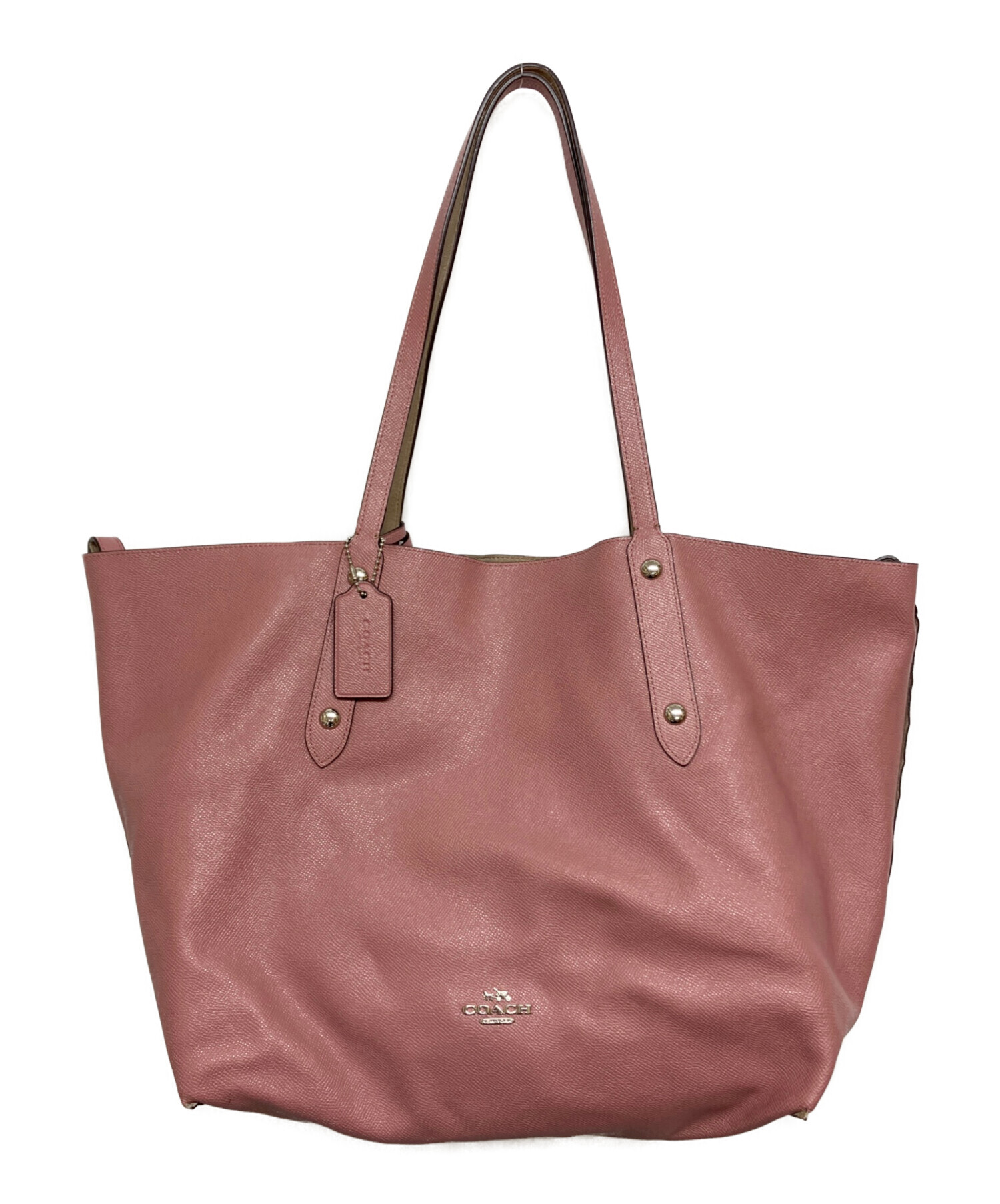 中古・古着通販】COACH (コーチ) リバーシブルトートバッグ ピンク 