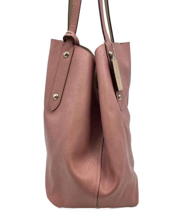 COACH リバーシブル トートバッグ ピンク 中古・古着通販】COACH (コーチ) リバーシブルトートバッグ ピンク