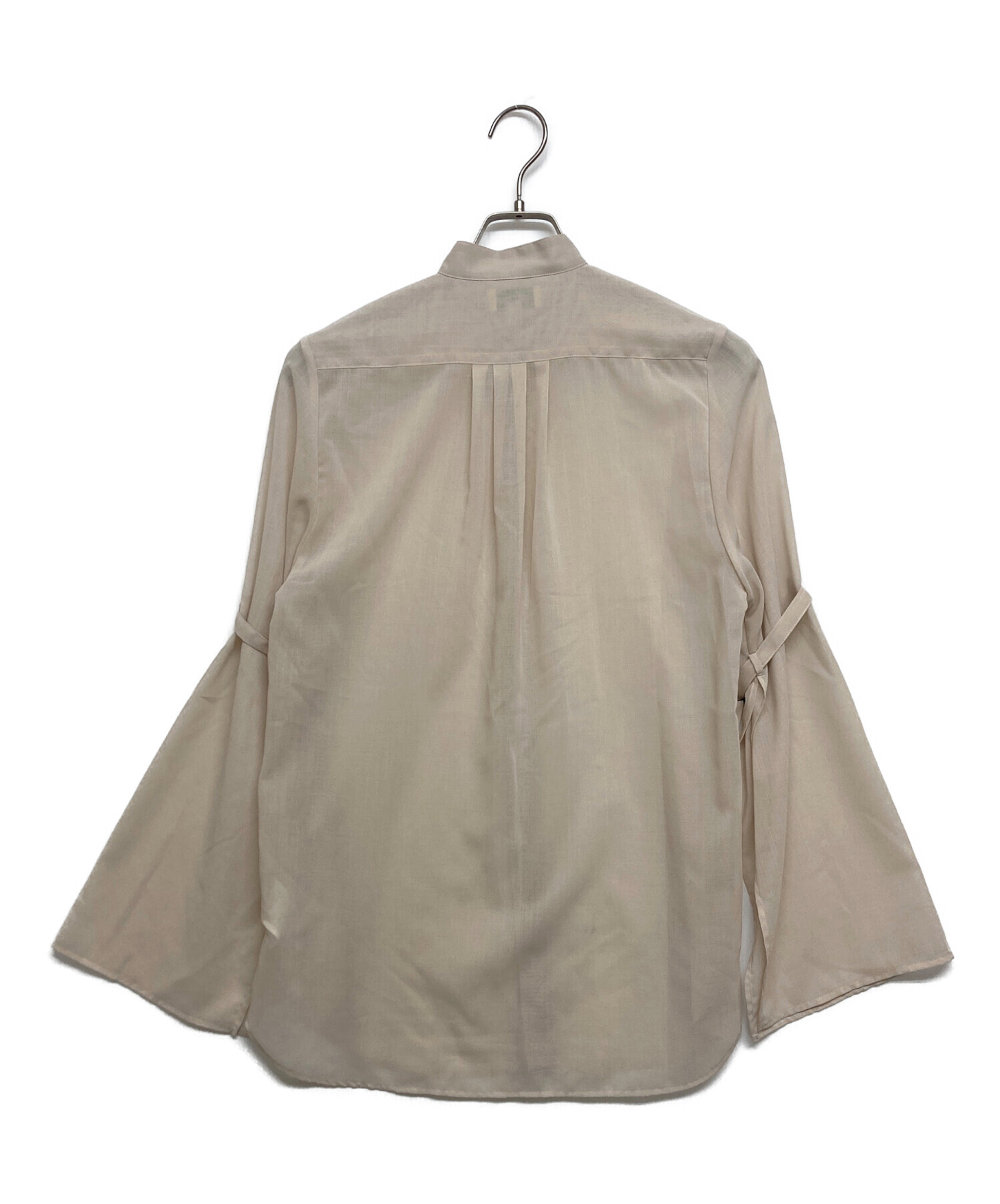 中古・古着通販】HYKE (ハイク) ベルテッドスリーブシアーバンドカラー