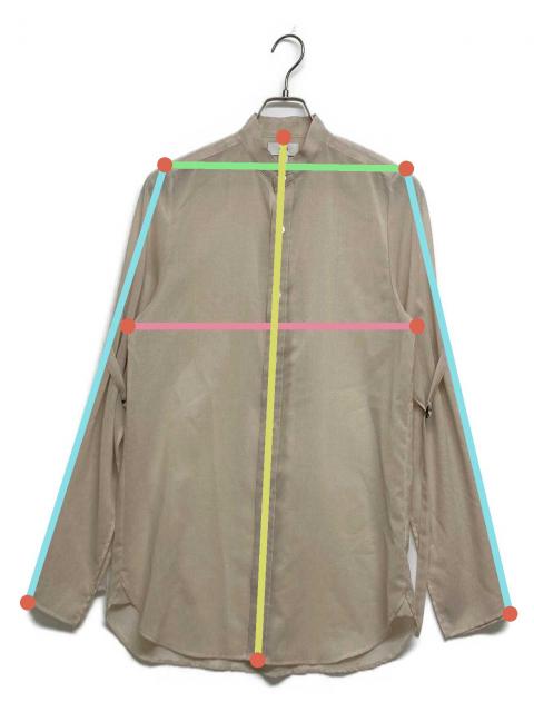 中古・古着通販】HYKE (ハイク) ベルテッドスリーブシアーバンドカラー