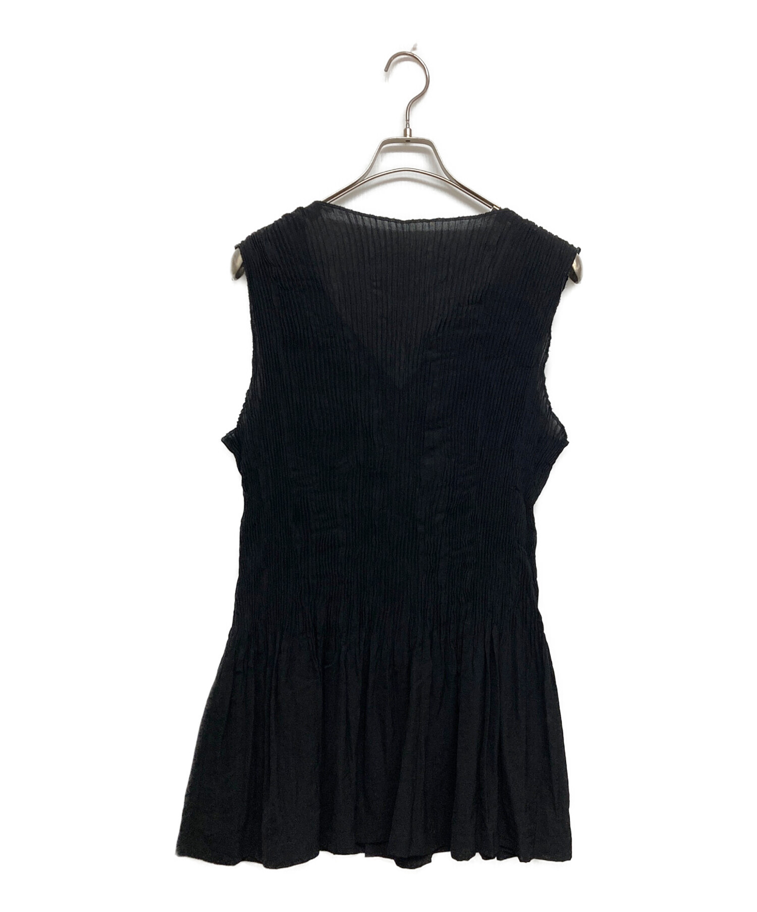 コム・デ・ギャルソン 半袖チュニック 黒未使用に近い 中古・古着通販】tricot COMME des GARCONS (トリココムデギャルソン