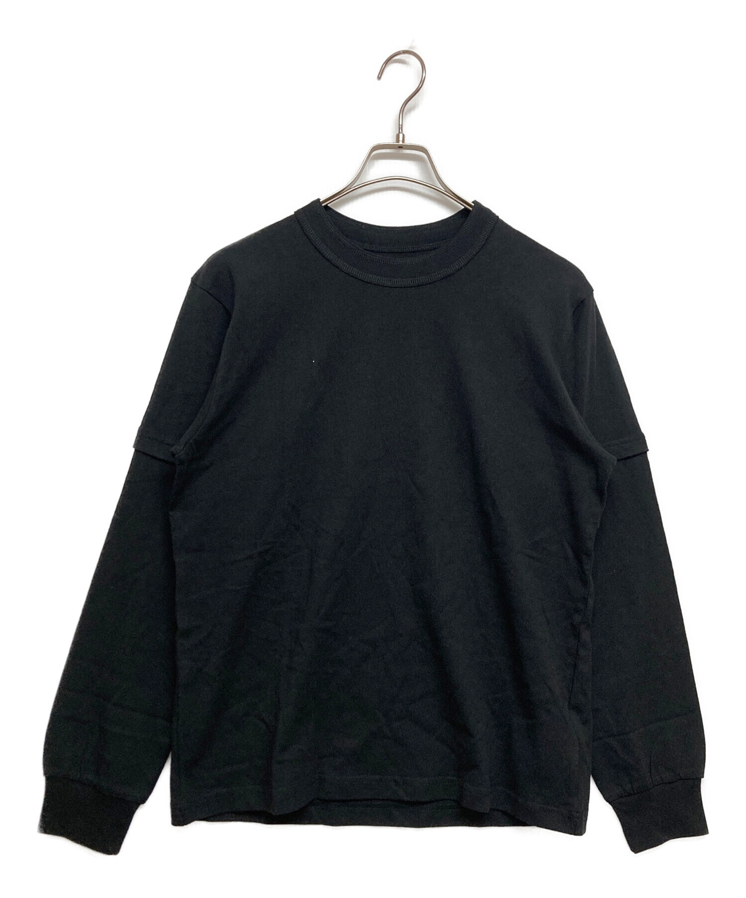 Sacai カットソー　サイズ2 中古・古着通販】sacai (サカイ) クルーネックカットソー ブラック