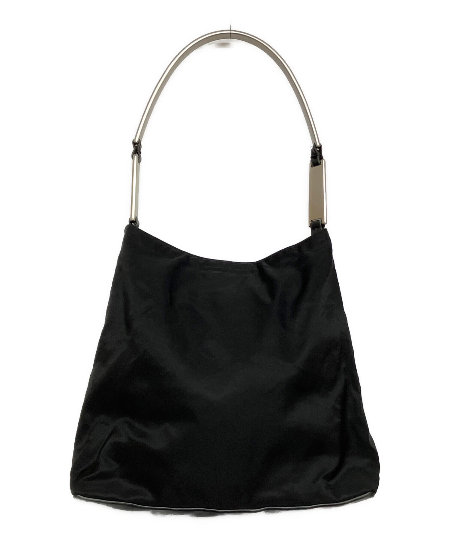 PRADA プラダ　ヴィンテージ　ナイロン メタル ハンド トート　テスート 中古・古着通販】PRADA (プラダ) メタルハンドルナイロントートバッグ