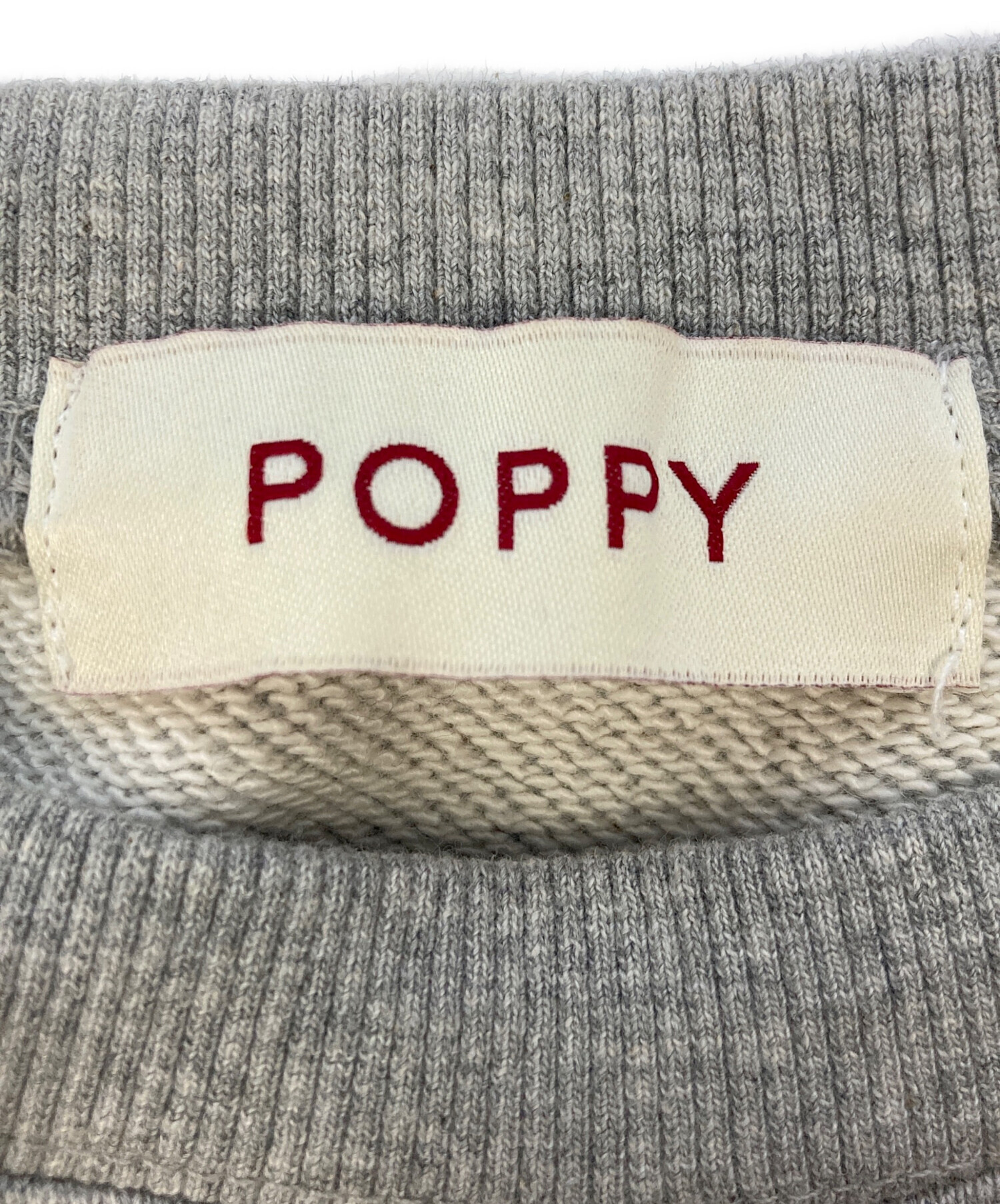 中古・古着通販】POPPY (ポピー) Heart tulle sweatshirt グレー 